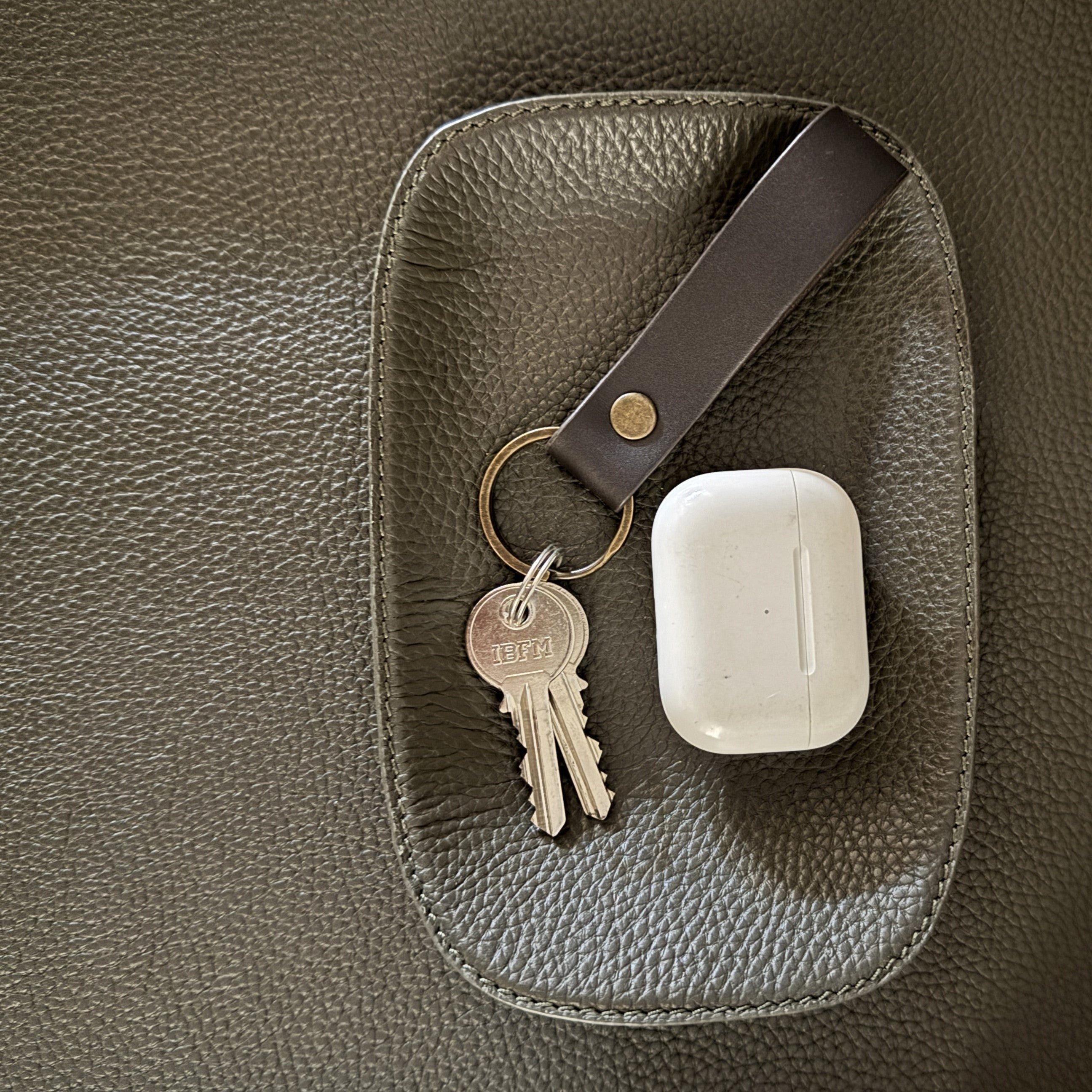 Leather Valet Tray, Medium