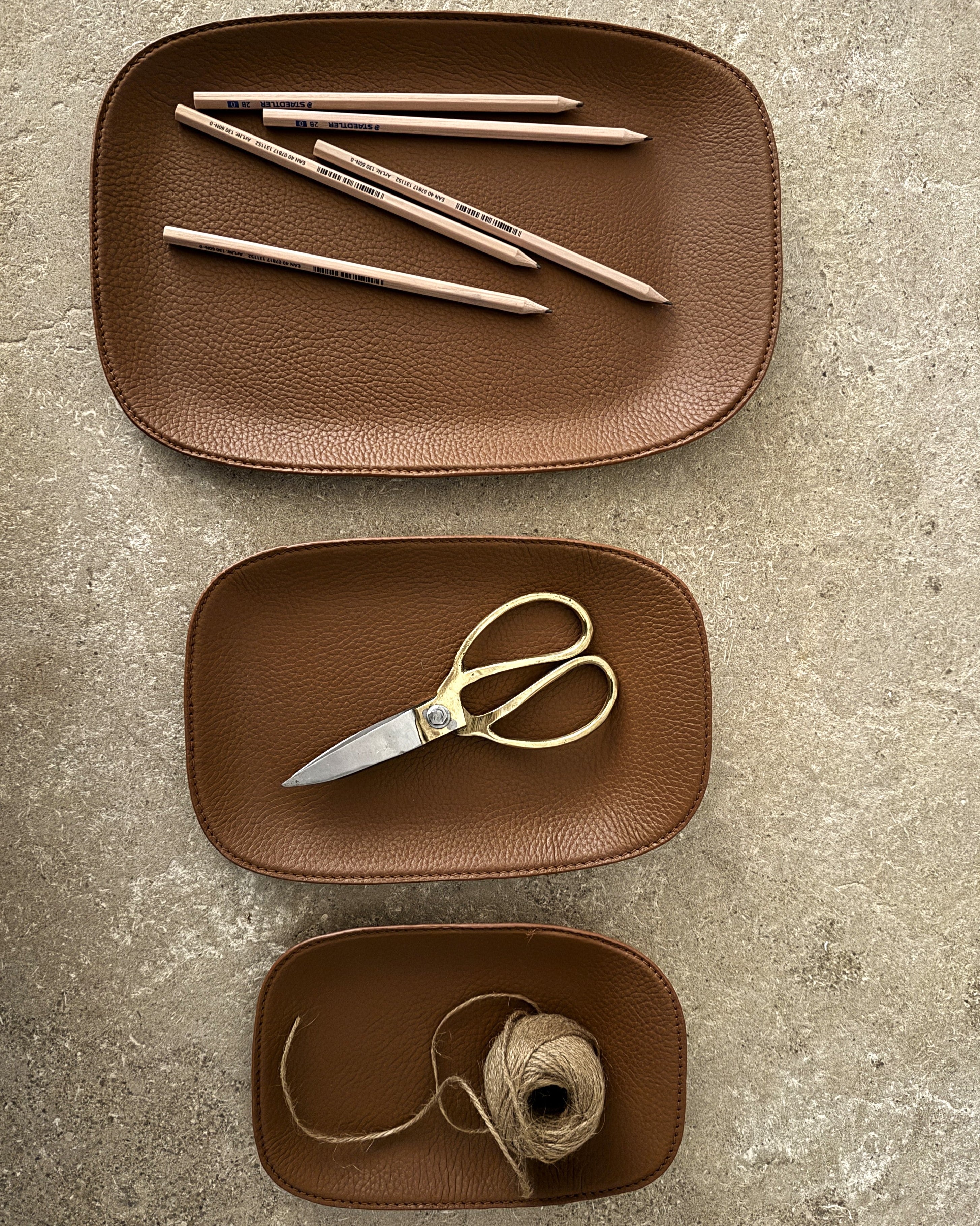 Leather Valet Tray, Medium