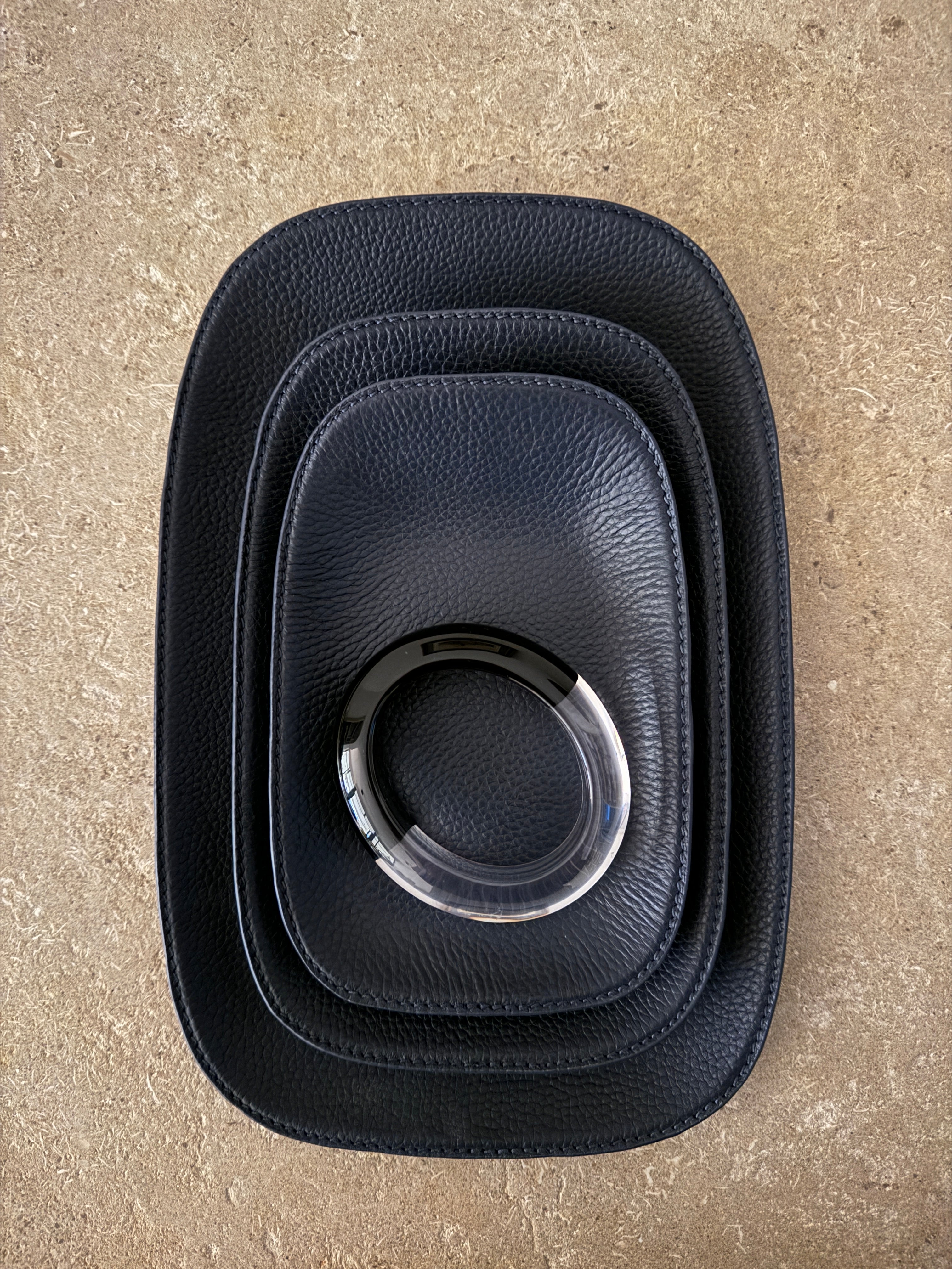 Leather Valet Tray, Large
