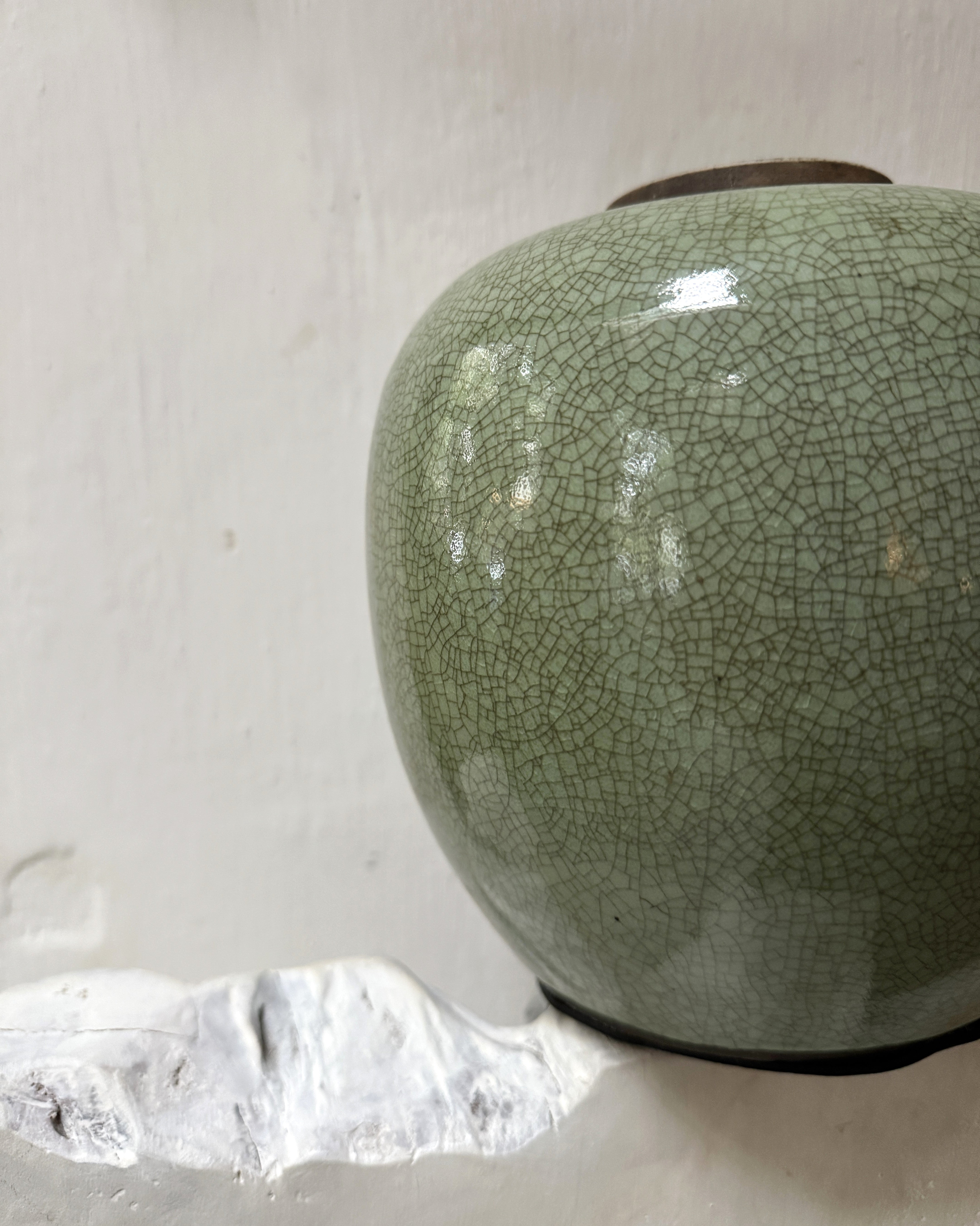 Crackled Glaze Vase, Medium