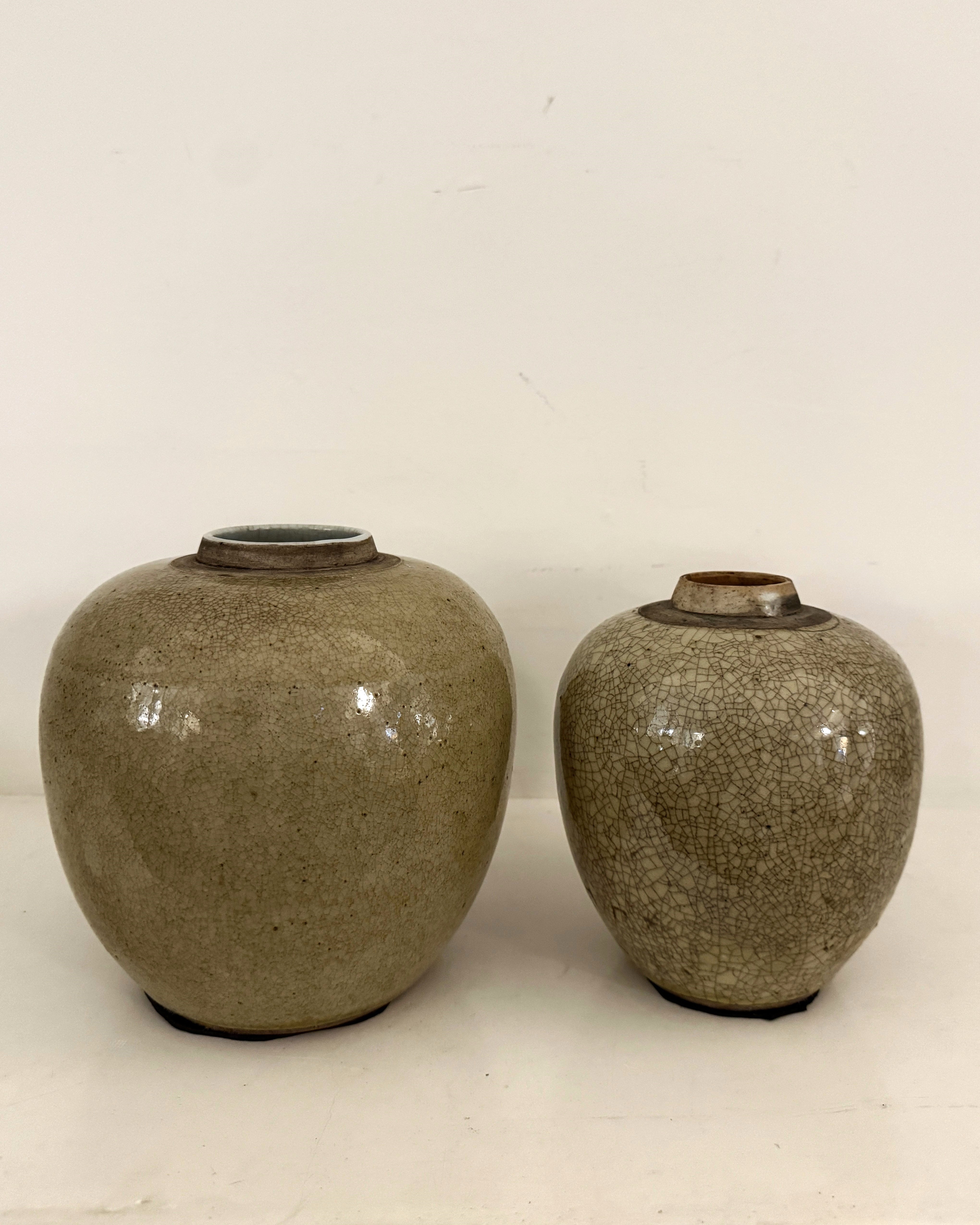 Crackled Glaze Vase, Medium