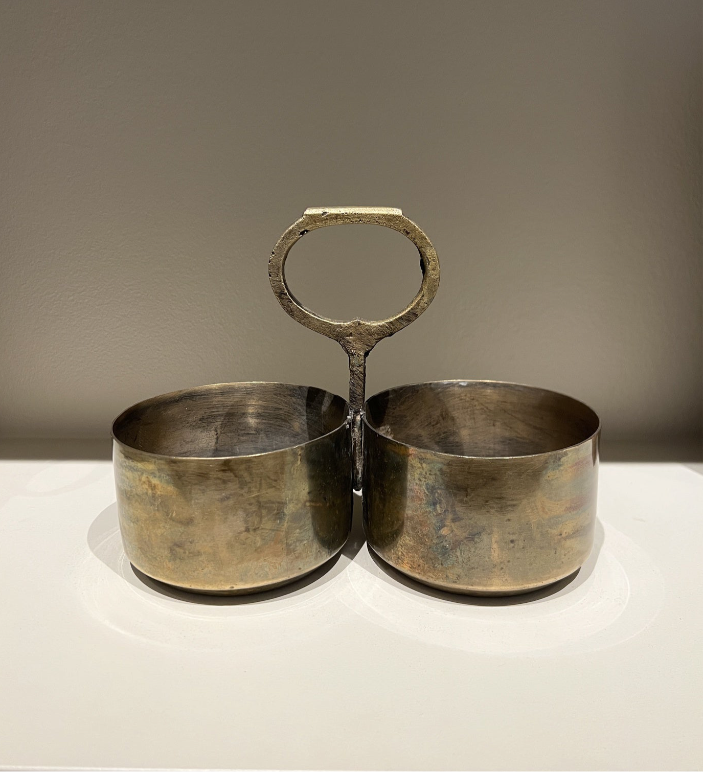 Vintage Brass Vegetable Bowl Large
