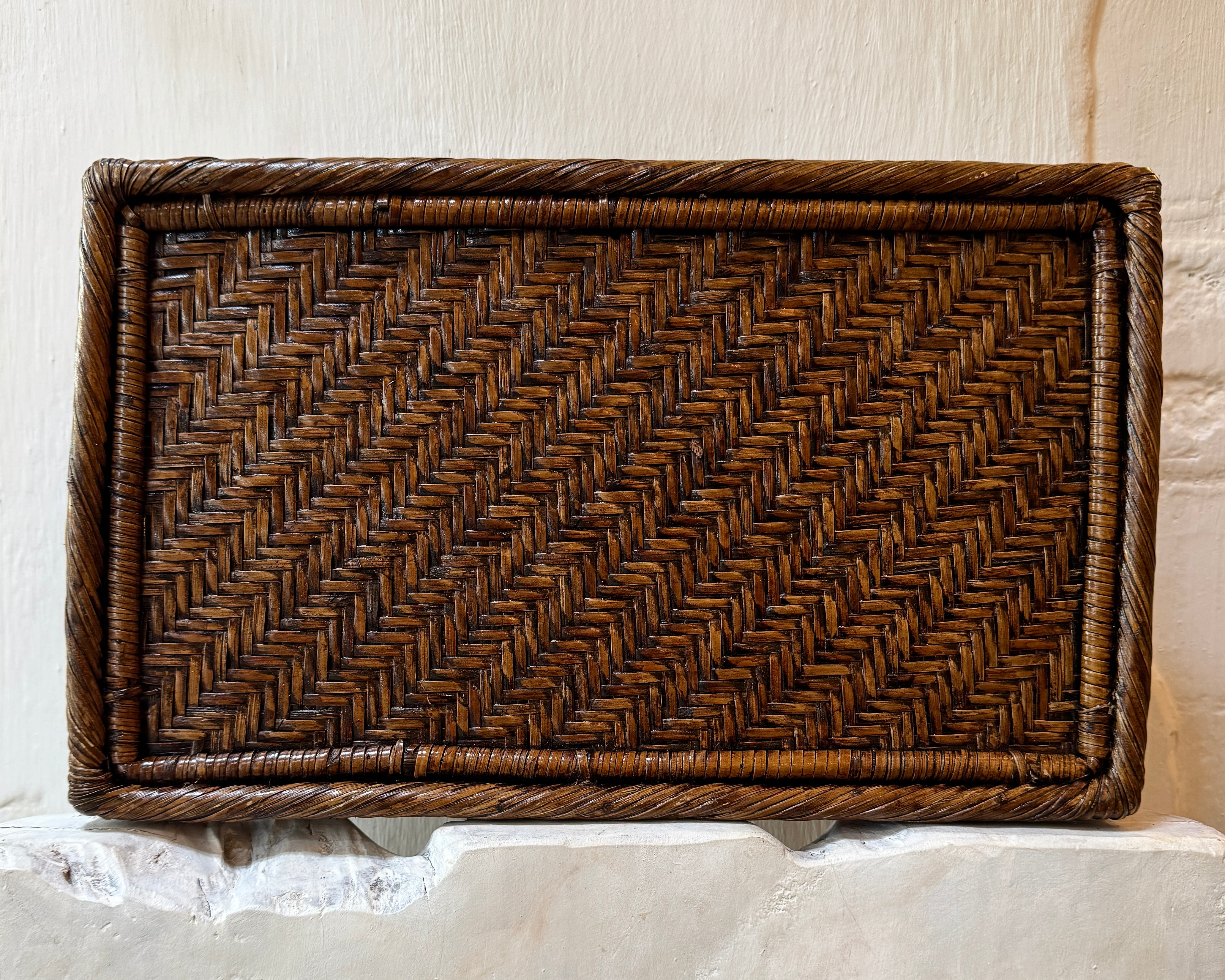 Bed Side Rattan Tray