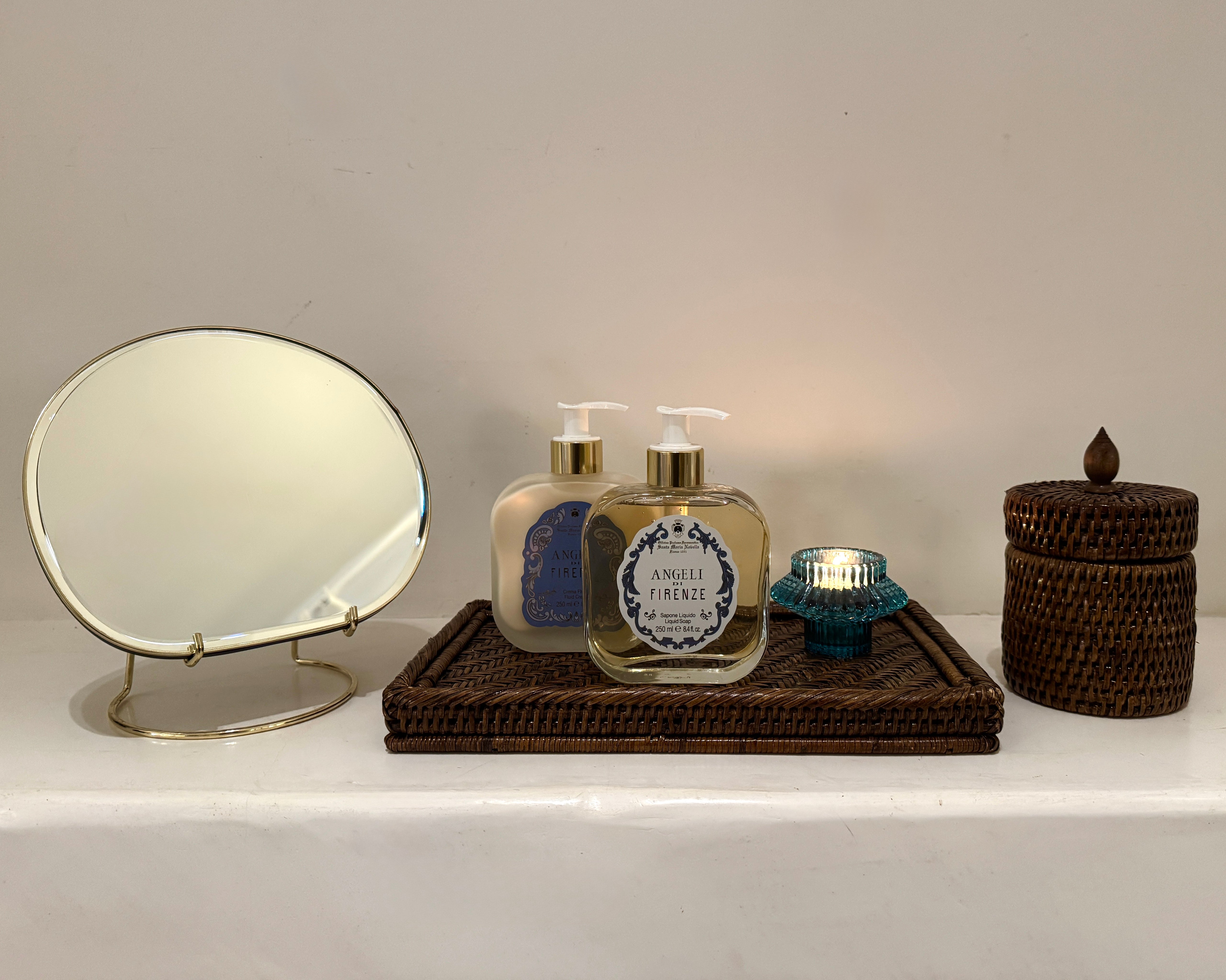 Bed Side Rattan Tray