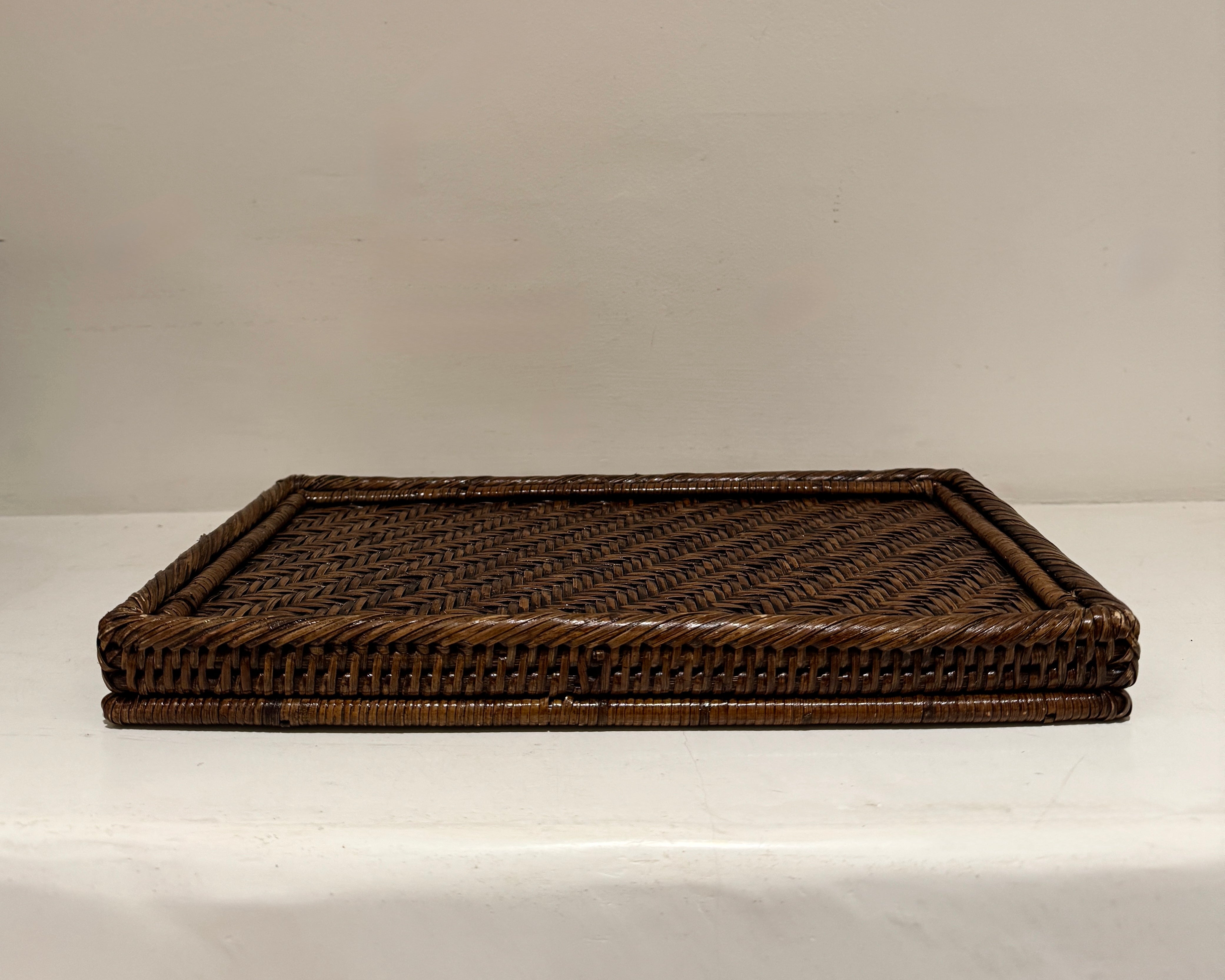 Bed Side Rattan Tray