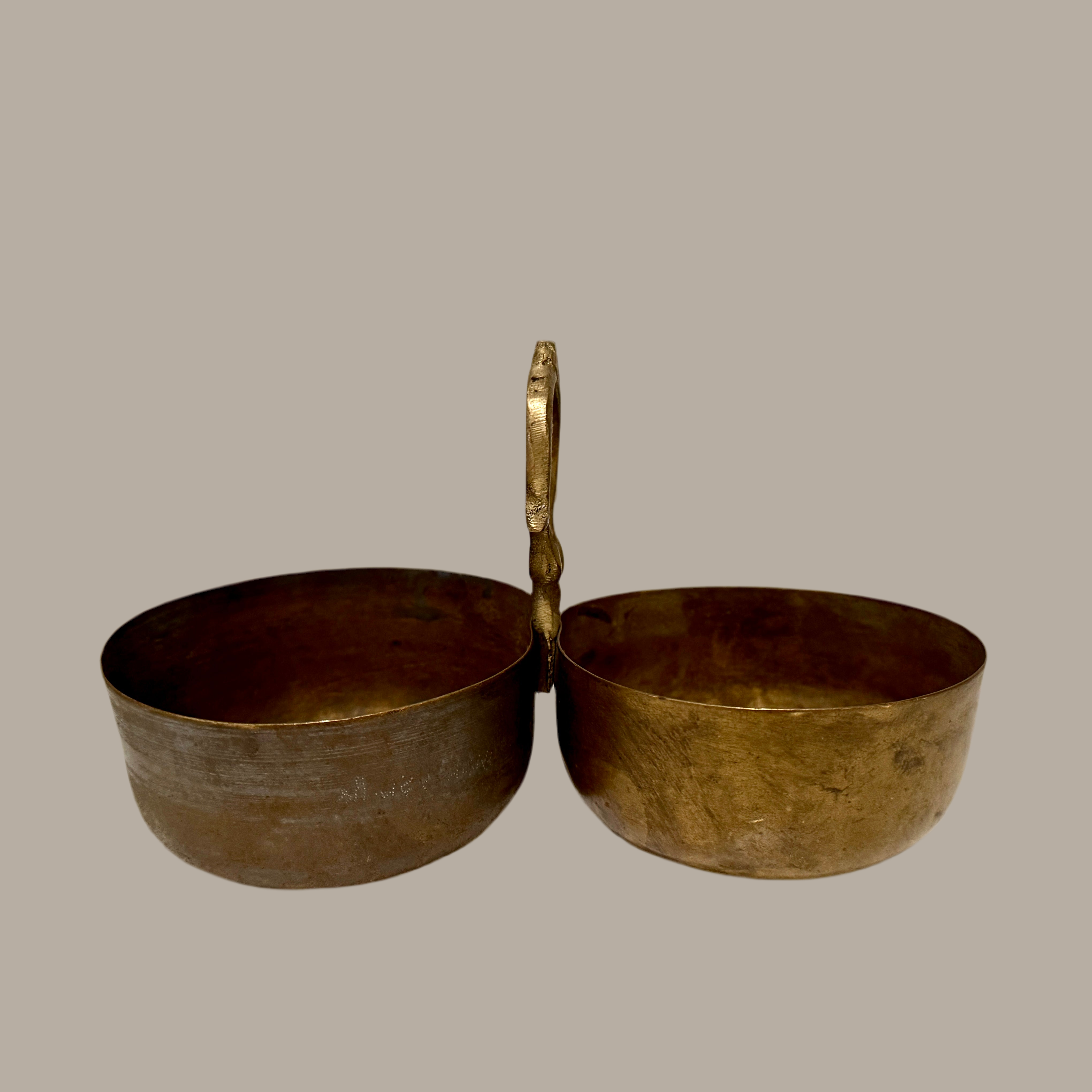 Vintage Brass Serving Vessel Small