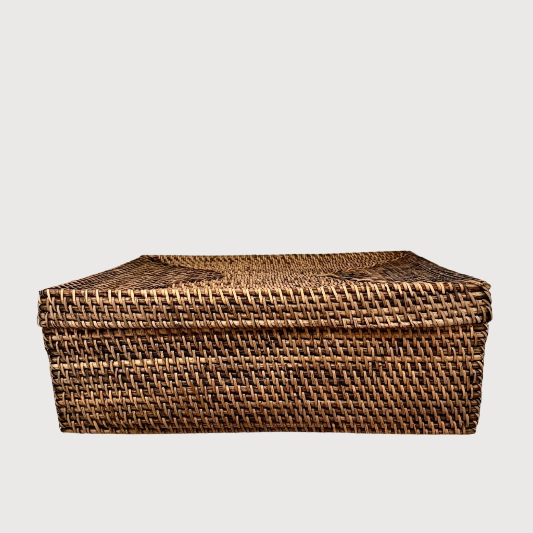 Rattan Rectangular Box, Honey