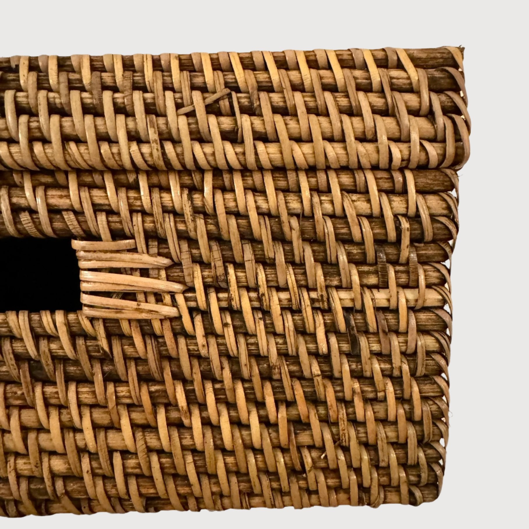 Rattan Rectangular Box, Honey