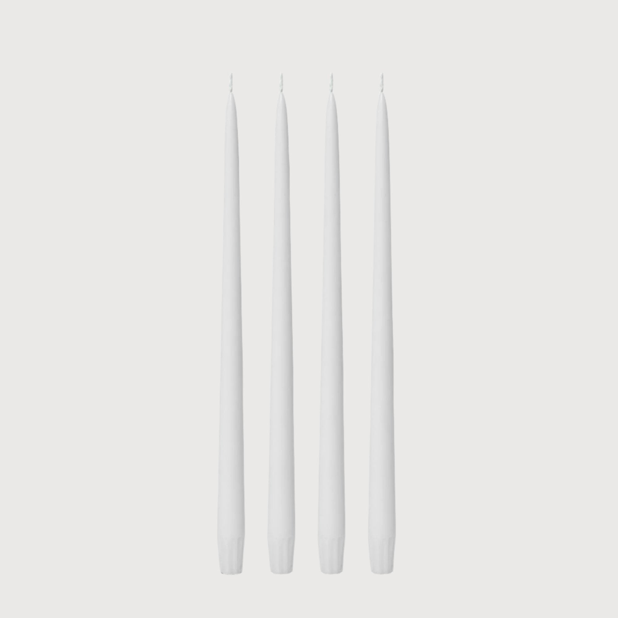 Taper Candle 35cm Stone, 4pc Pack
