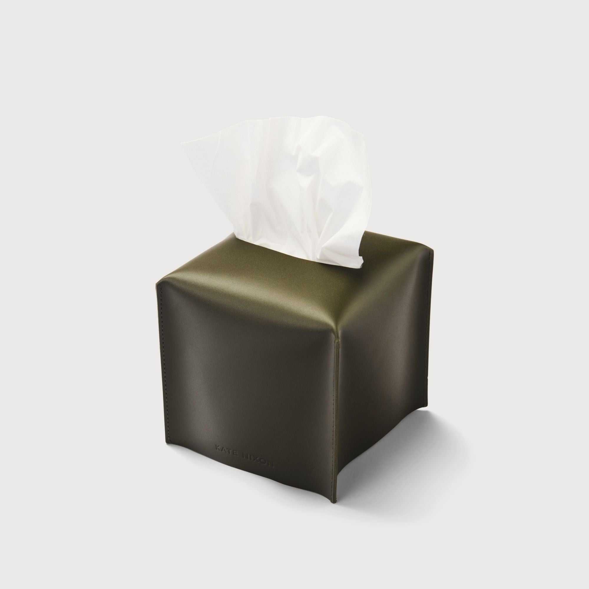 Oxford Leather Tissue Cover, Square