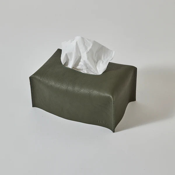 Leather Tissue Box Holder, Rectangular