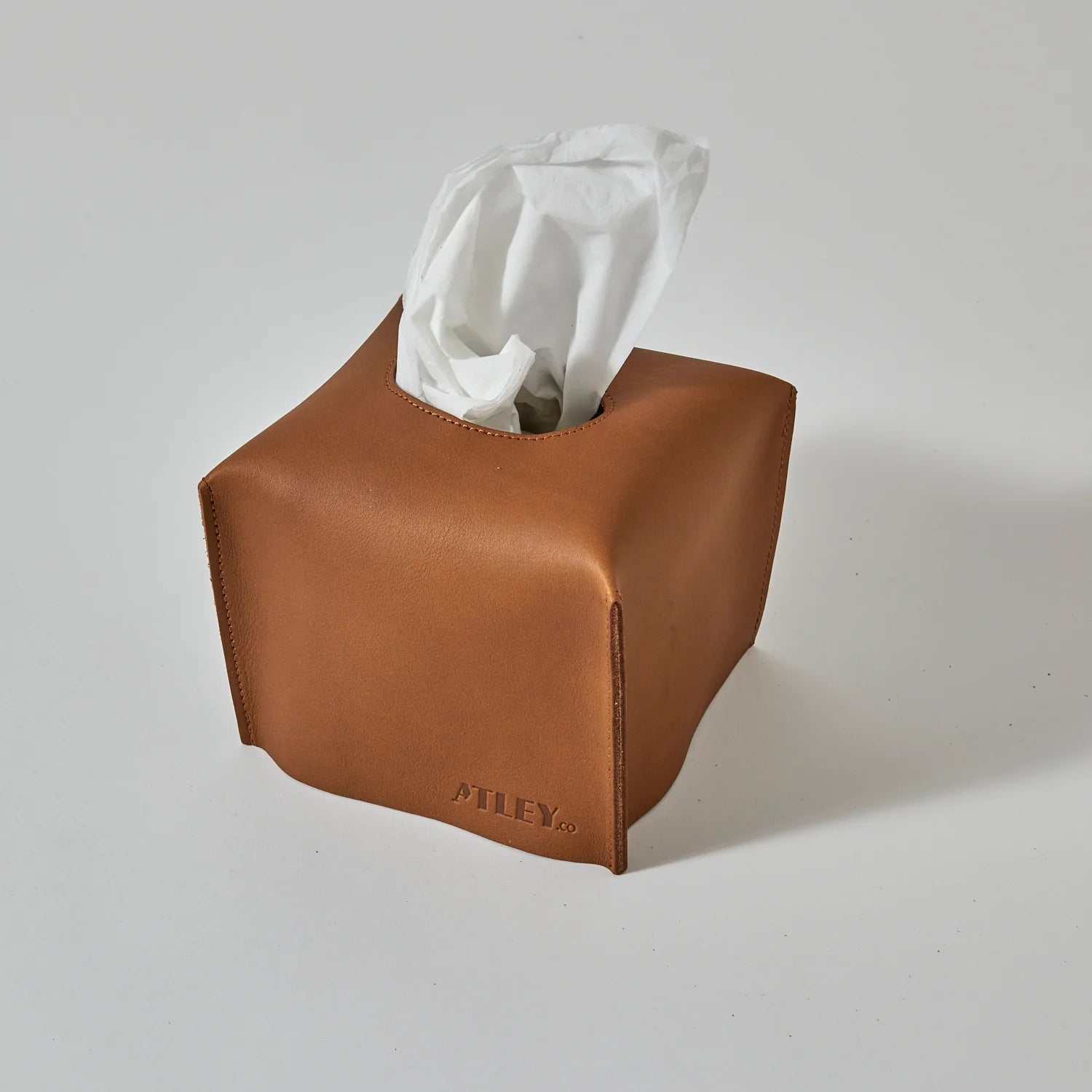 Leather Tissue Box Holder, Square