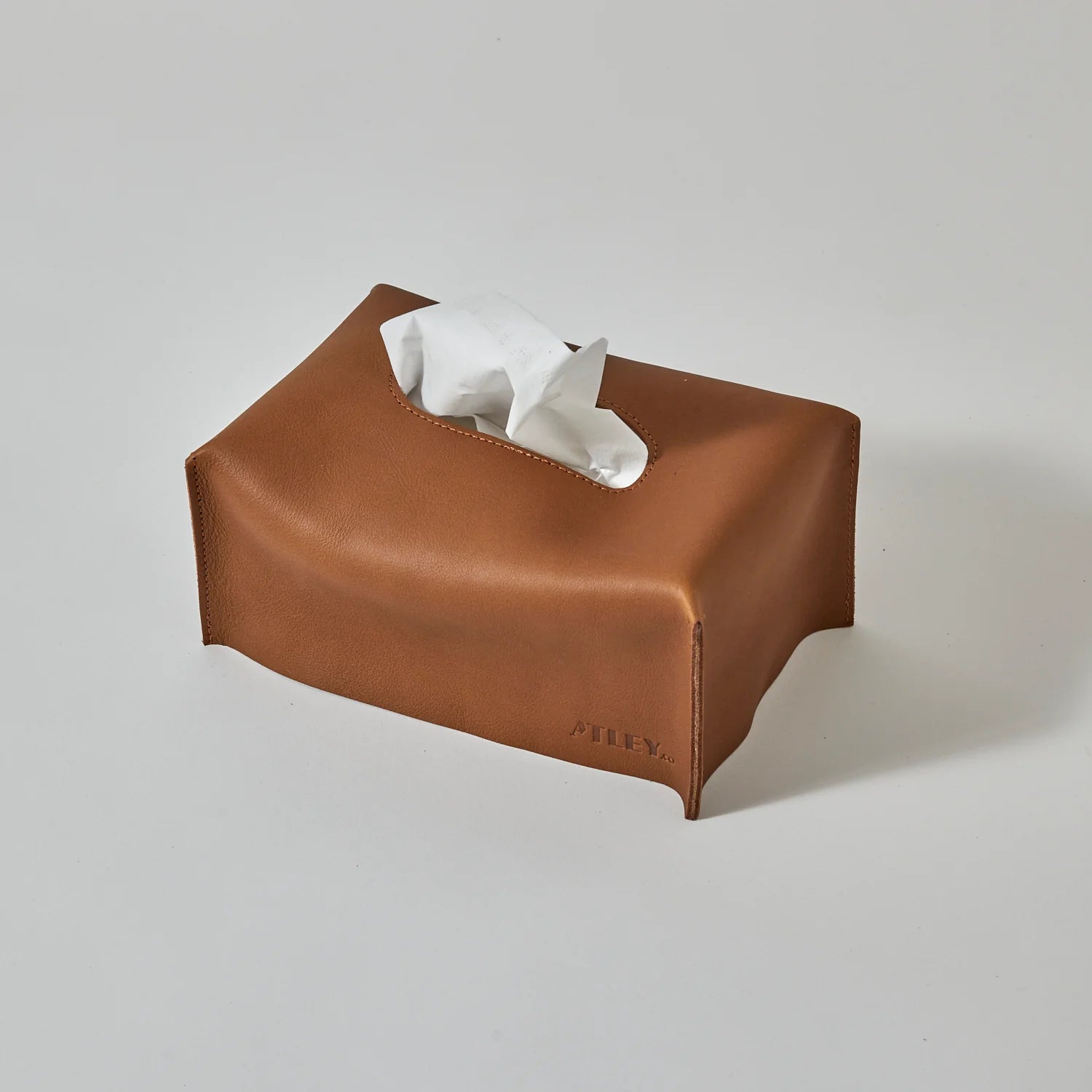 Leather Tissue Box Holder, Rectangular
