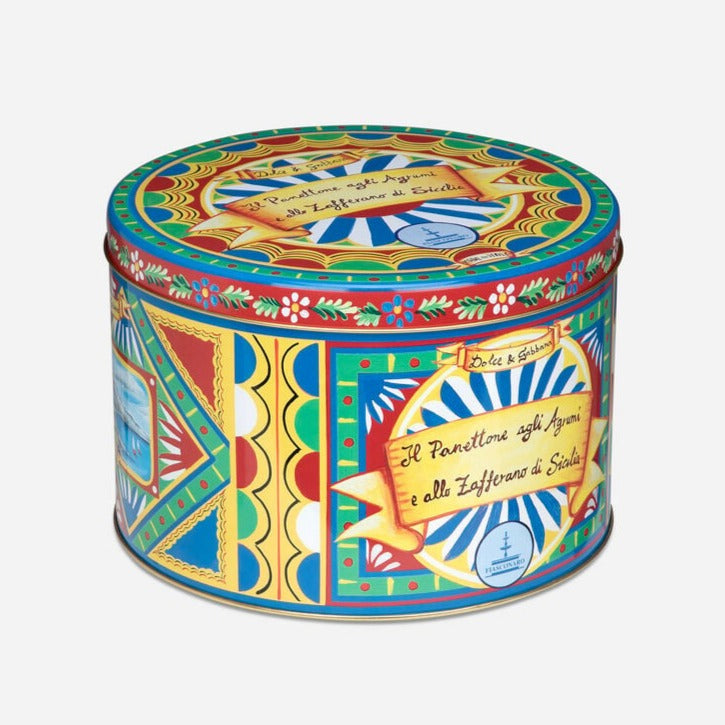 Dolce & Gabbana Tin Panettone Citrus Saffron 500g (Agrumi)