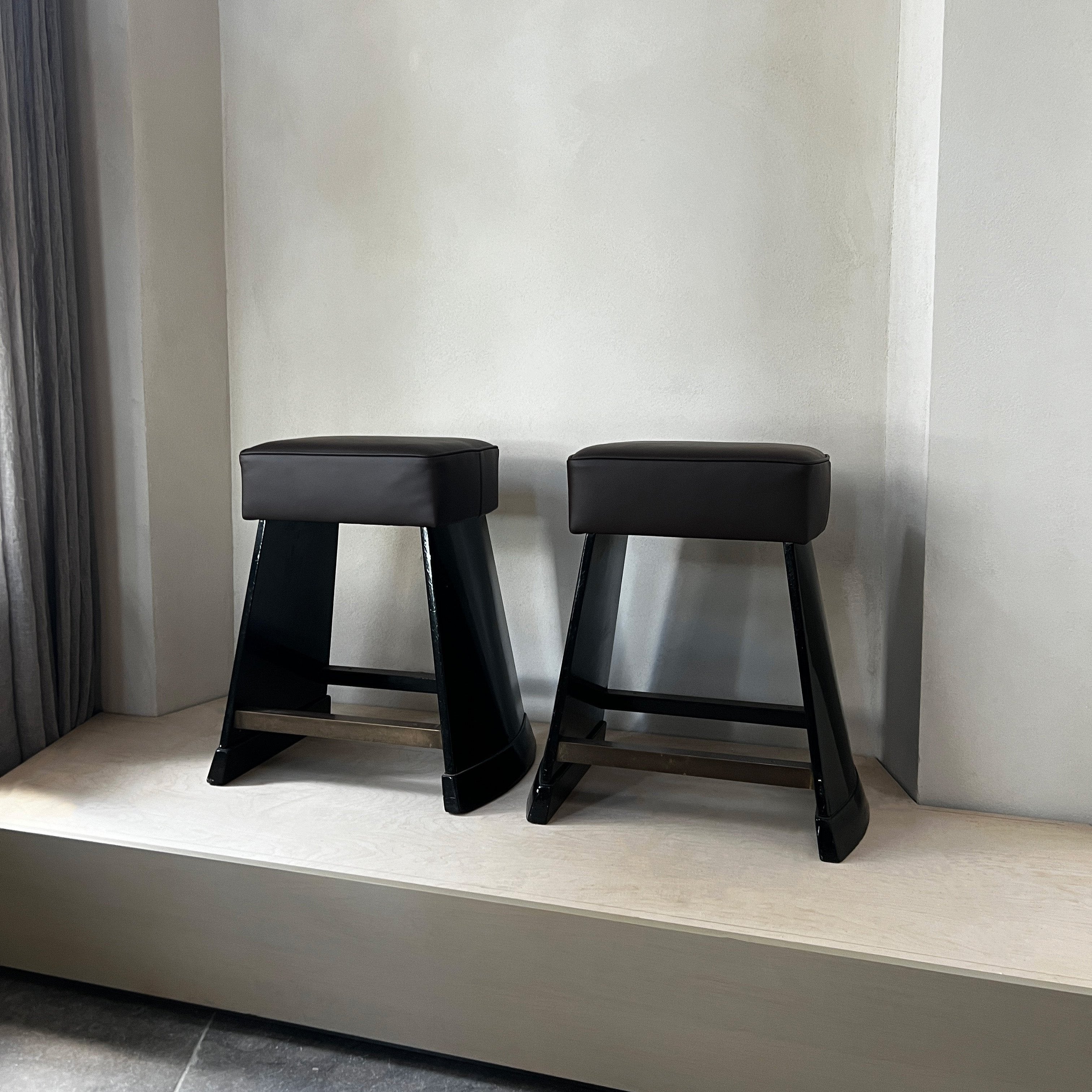 Pair of Vintage Art Deco Stools