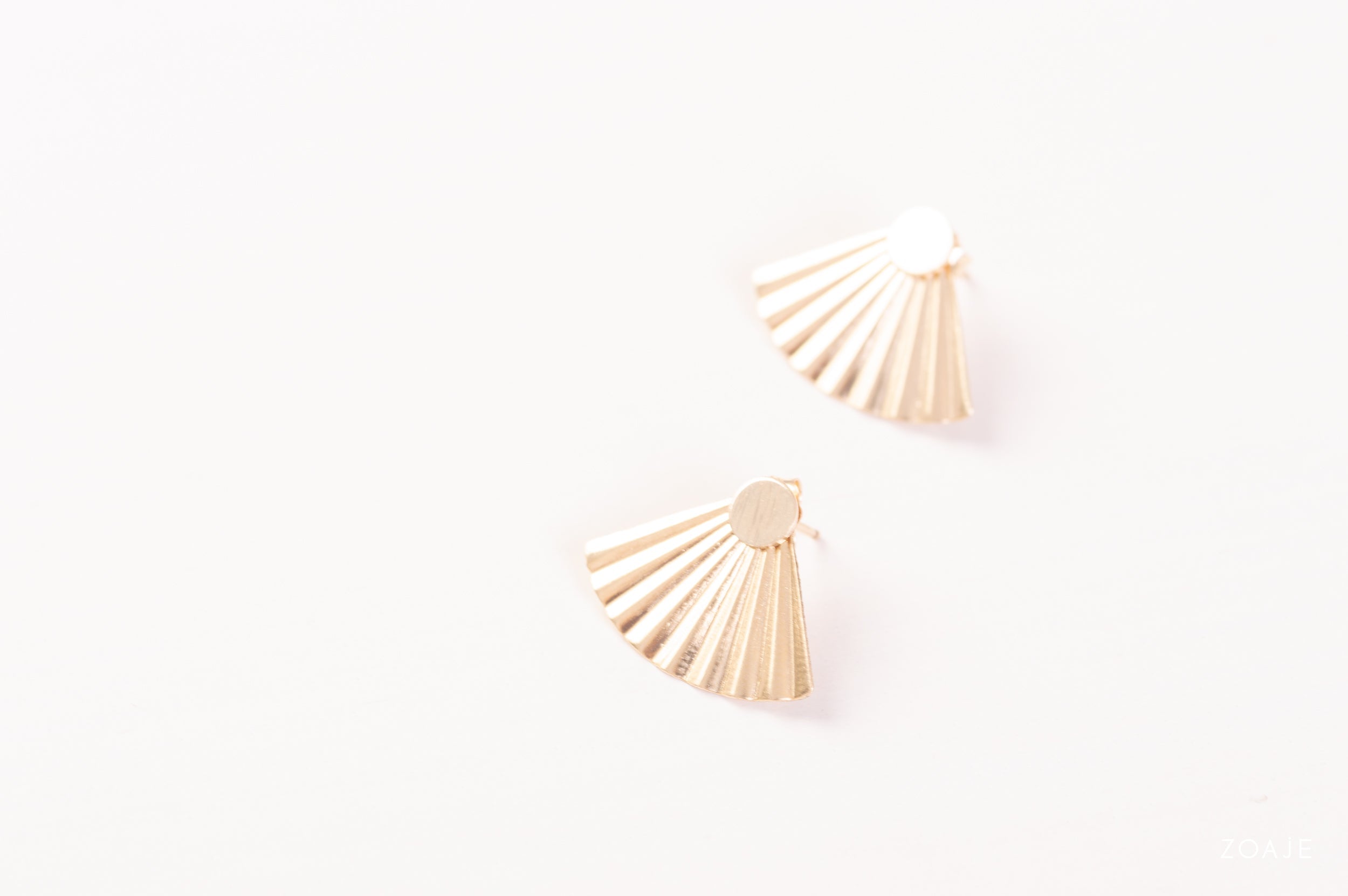 gold filled jacket front and back earrings