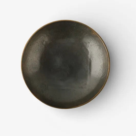 Small decorative bronze foundation bowl by French Country Collections, featuring a smooth, rounded shape and elegant finish.
