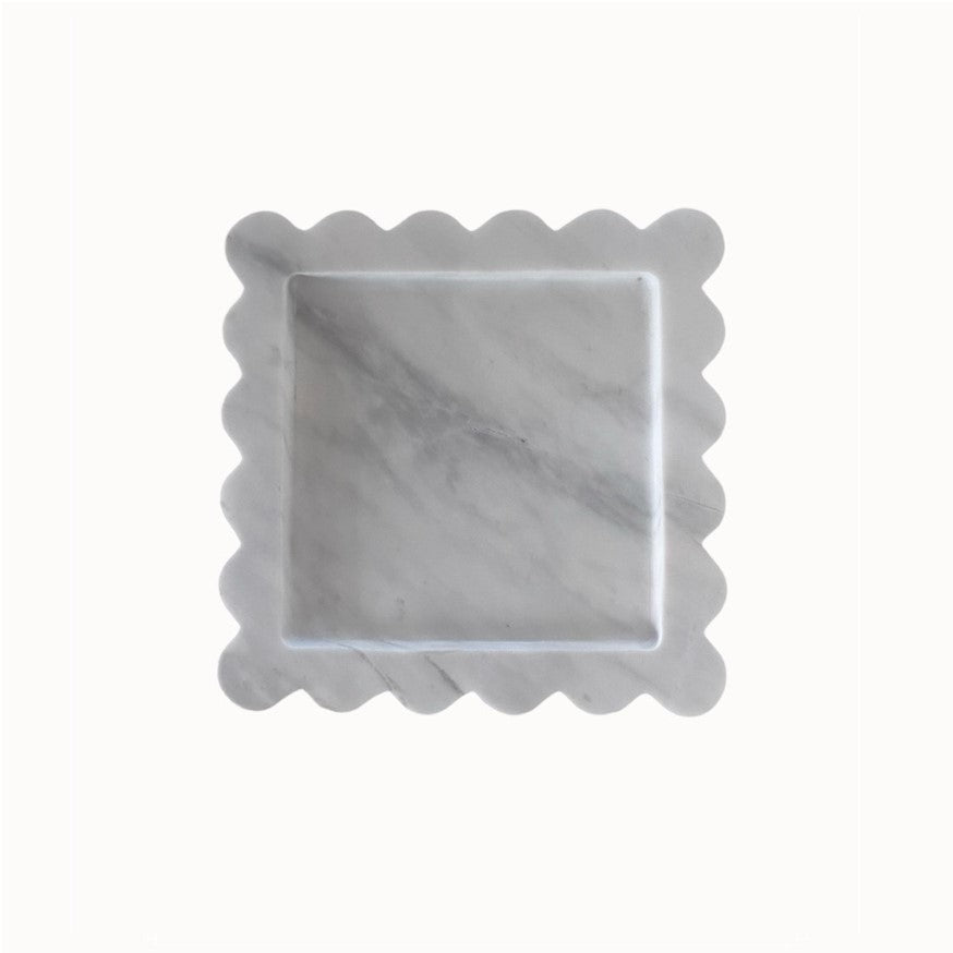 Chantilly Scalloped Tray Square