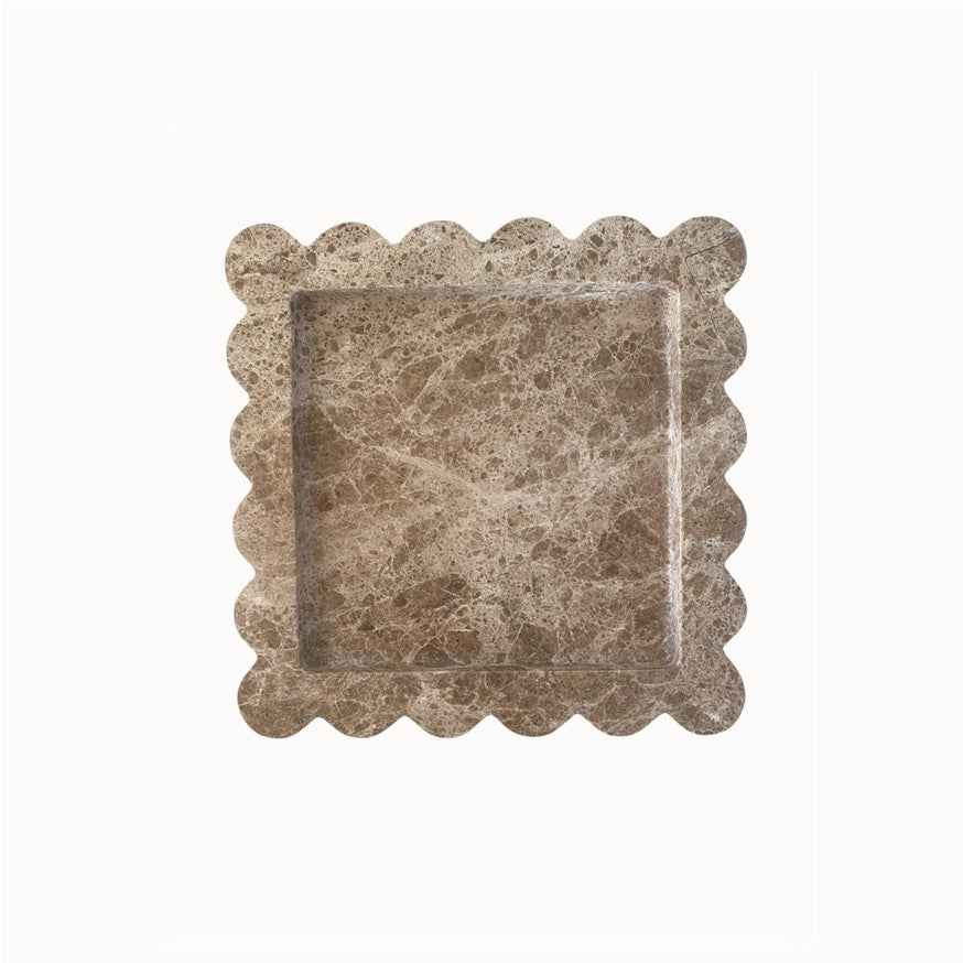 Chantilly Scalloped Tray Square