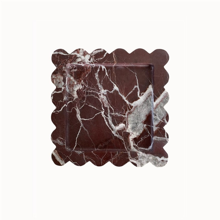 Chantilly Scalloped Tray Square