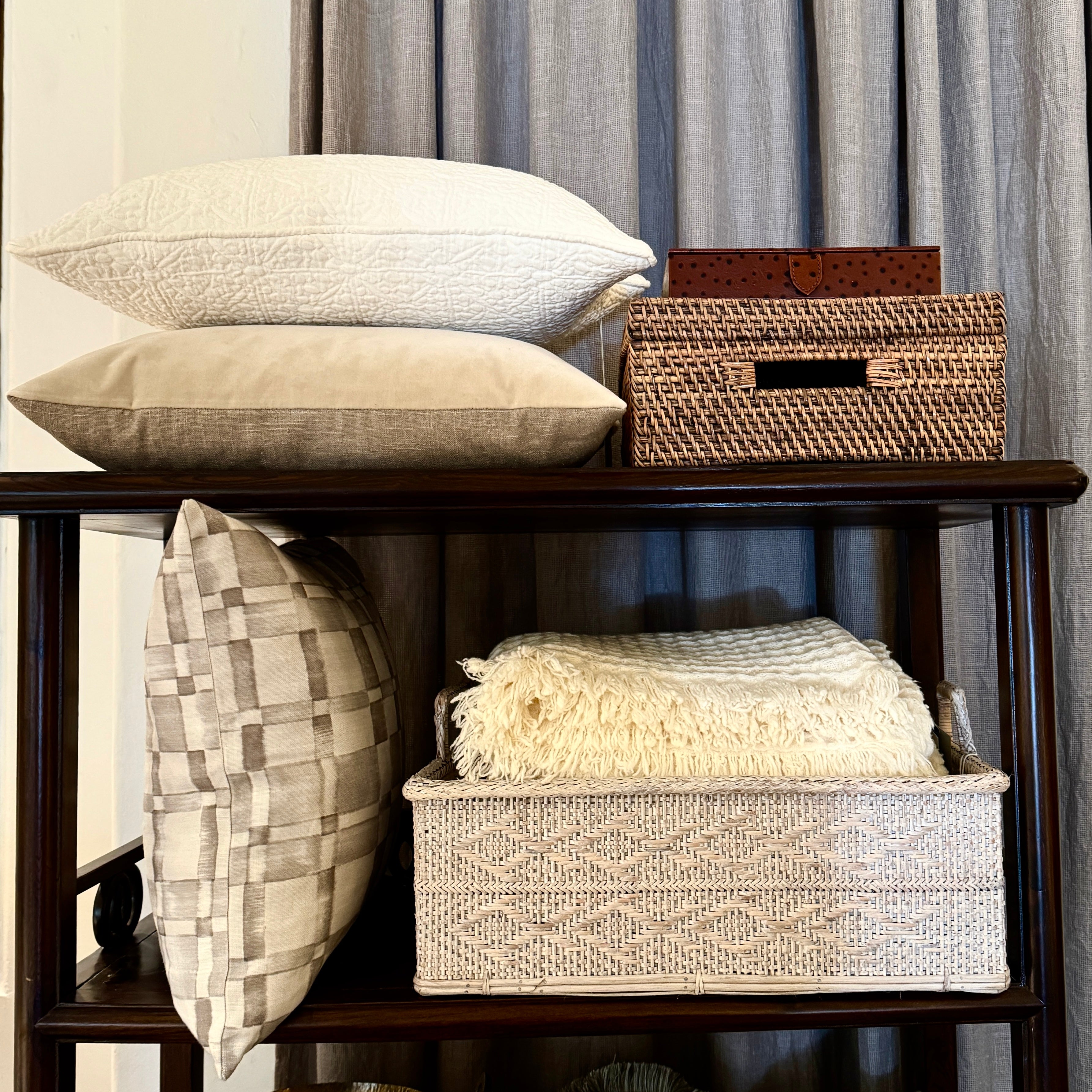 Rattan Rectangular Box, Honey