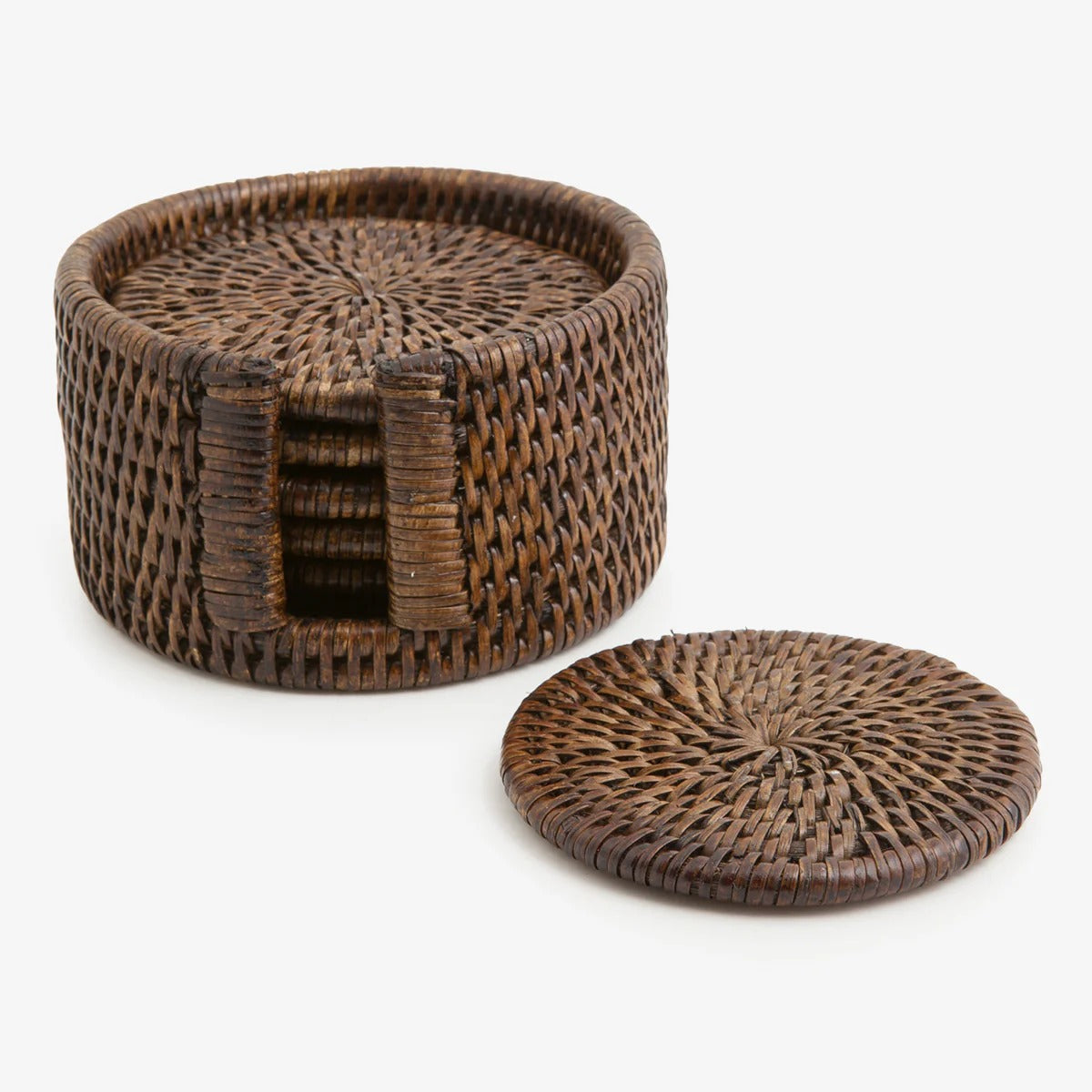 Round Rattan Coasters Set of 6