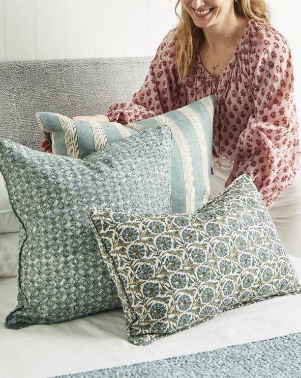 Istanbul Slate Linen Cushion 35x55cm