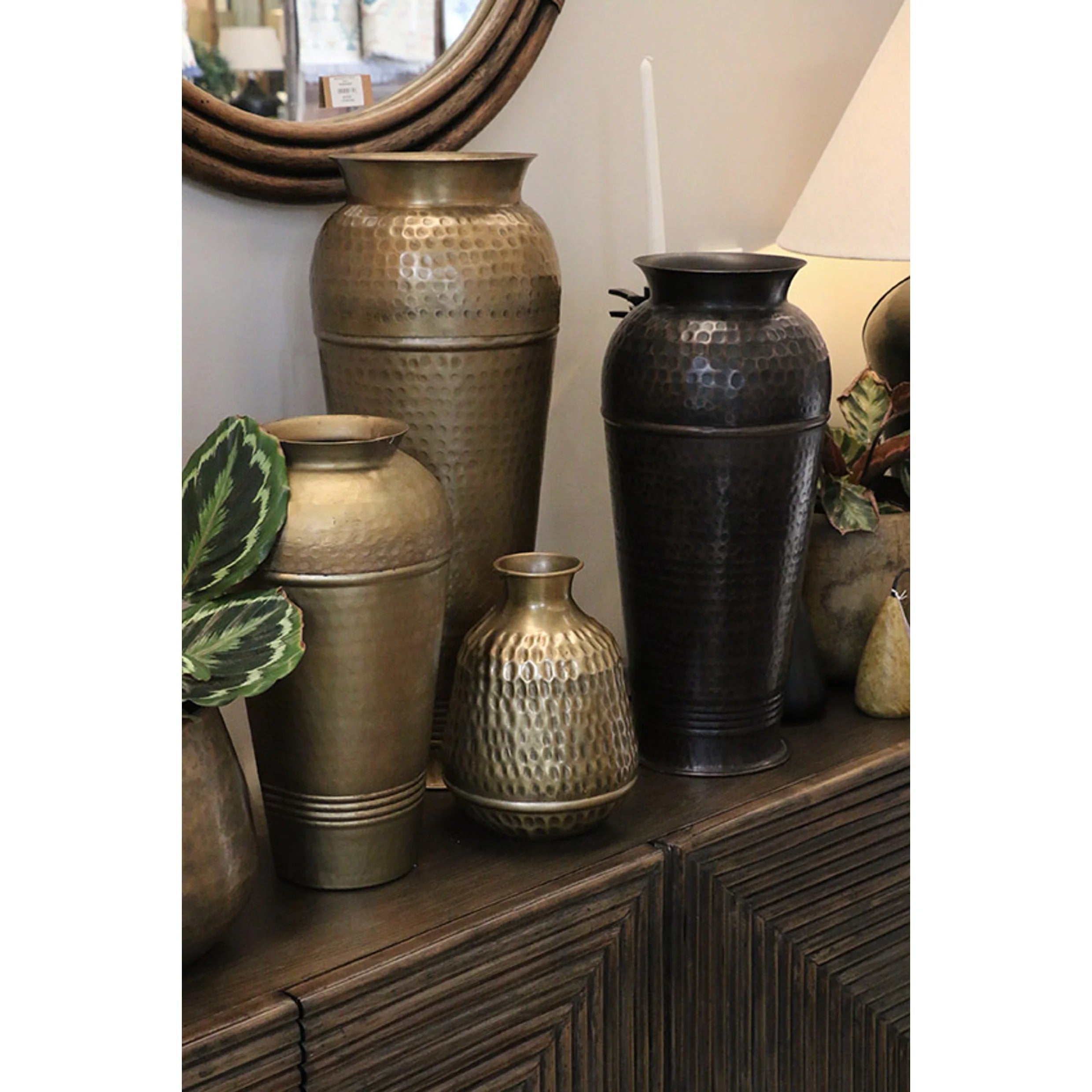 Calypso Urn Dark Brass Tall