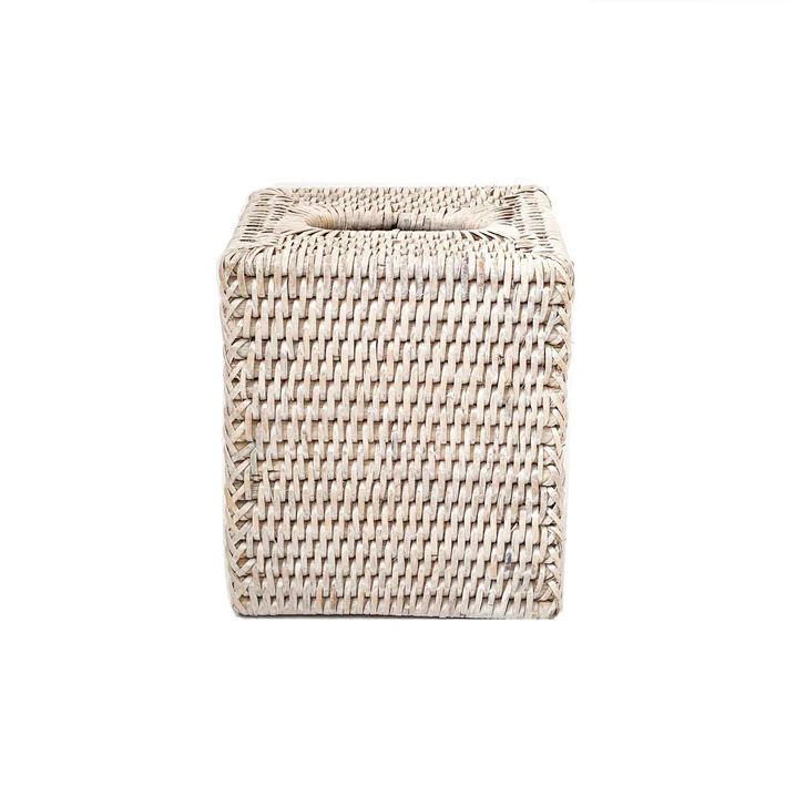 Rattan Tissue Box Holder, Square