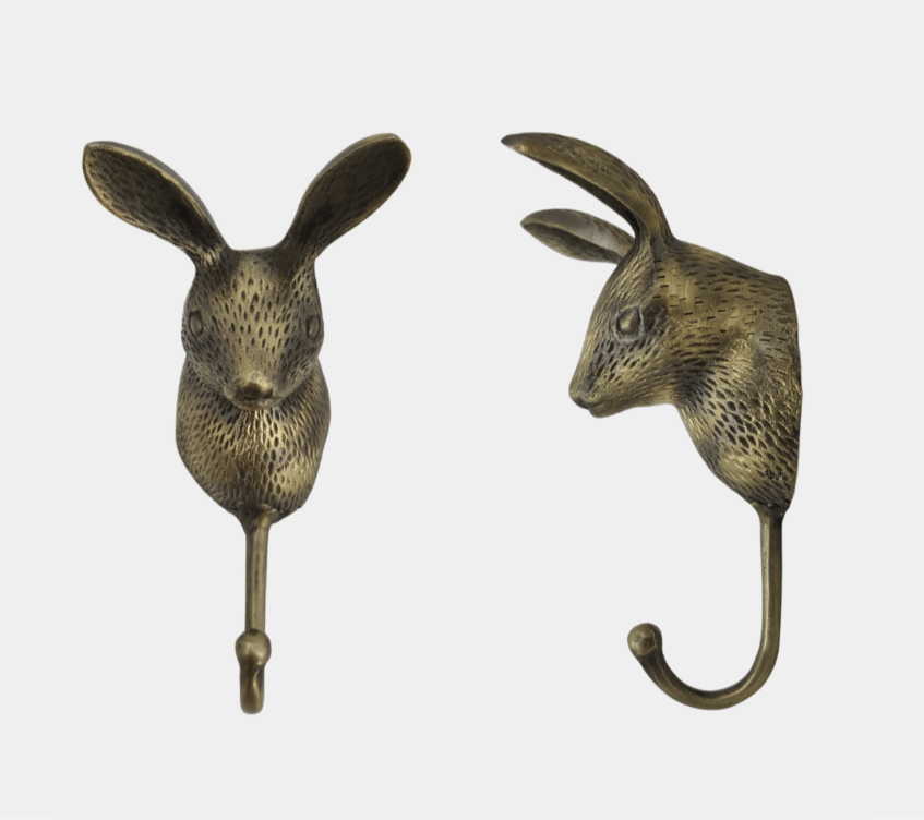 Woodland Rabbit Brass Hook