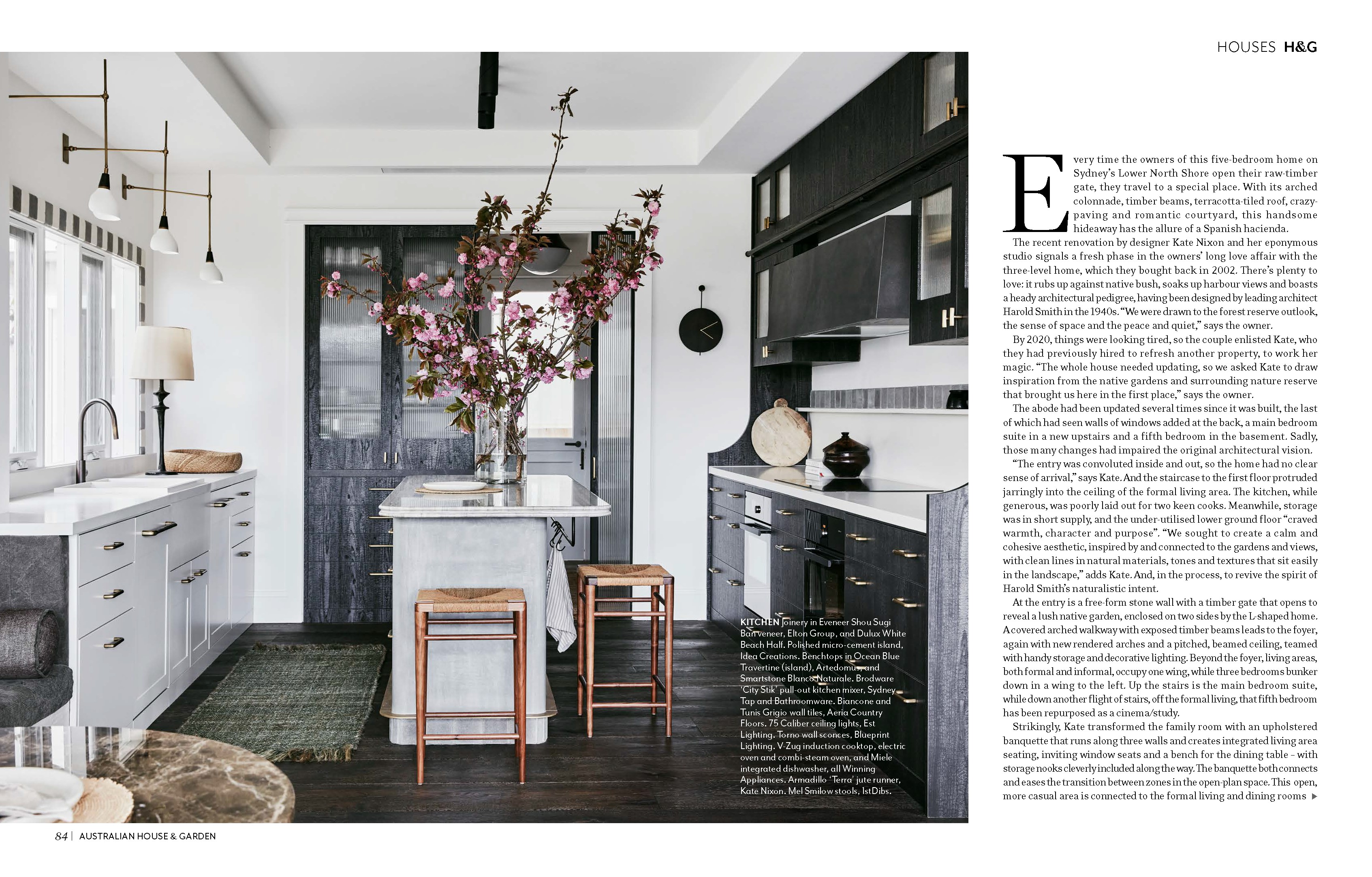 Kate Nixon's Sugarloaf project featured in House and Garden Magazine - Page 3-4