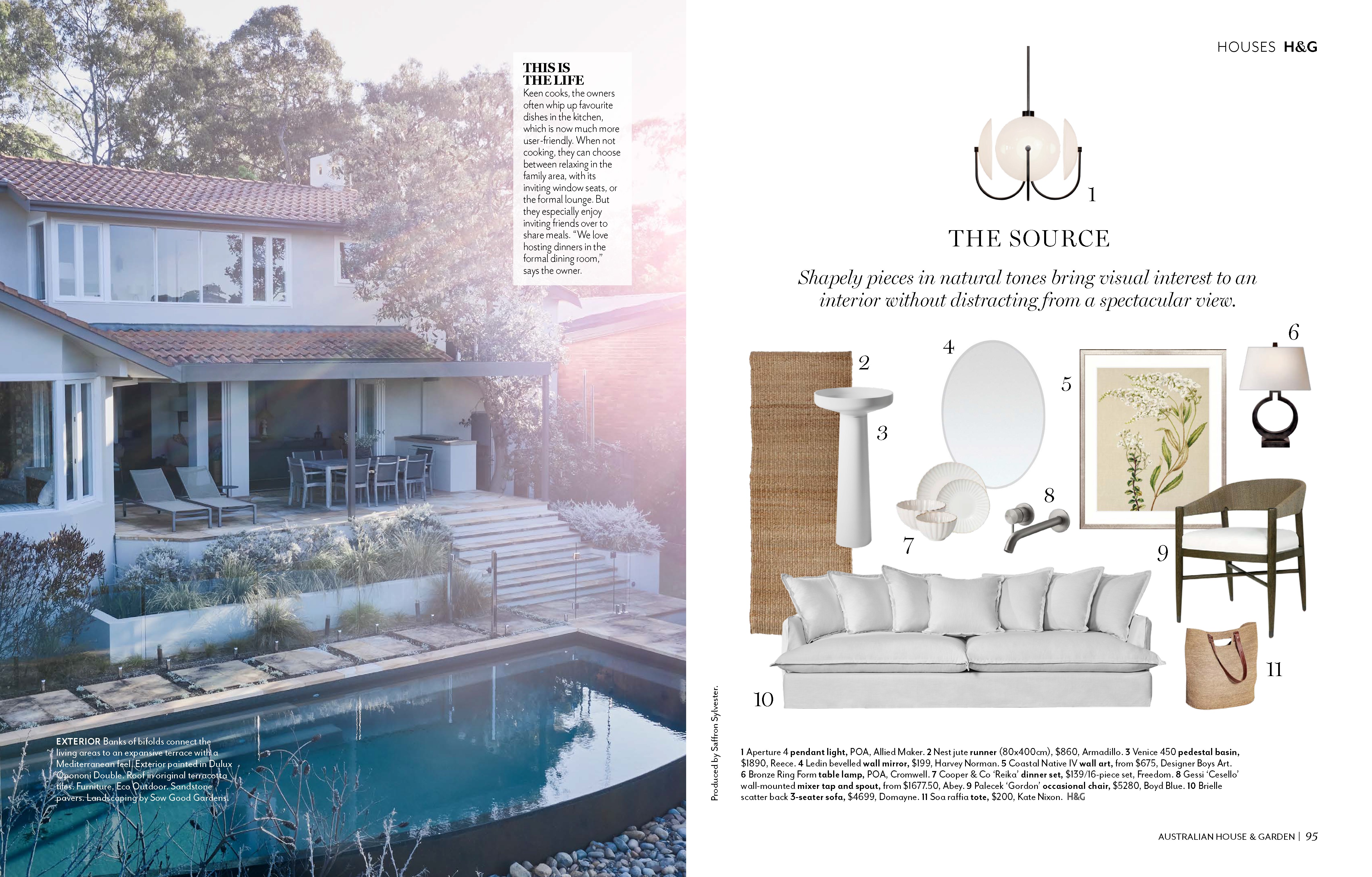 Kate Nixon's Sugarloaf project featured in House and Garden Magazine - Page 11-12