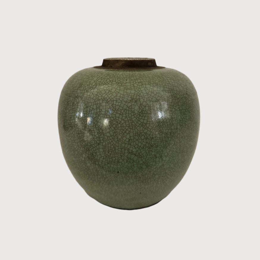 Crackled Glaze Vase, Medium