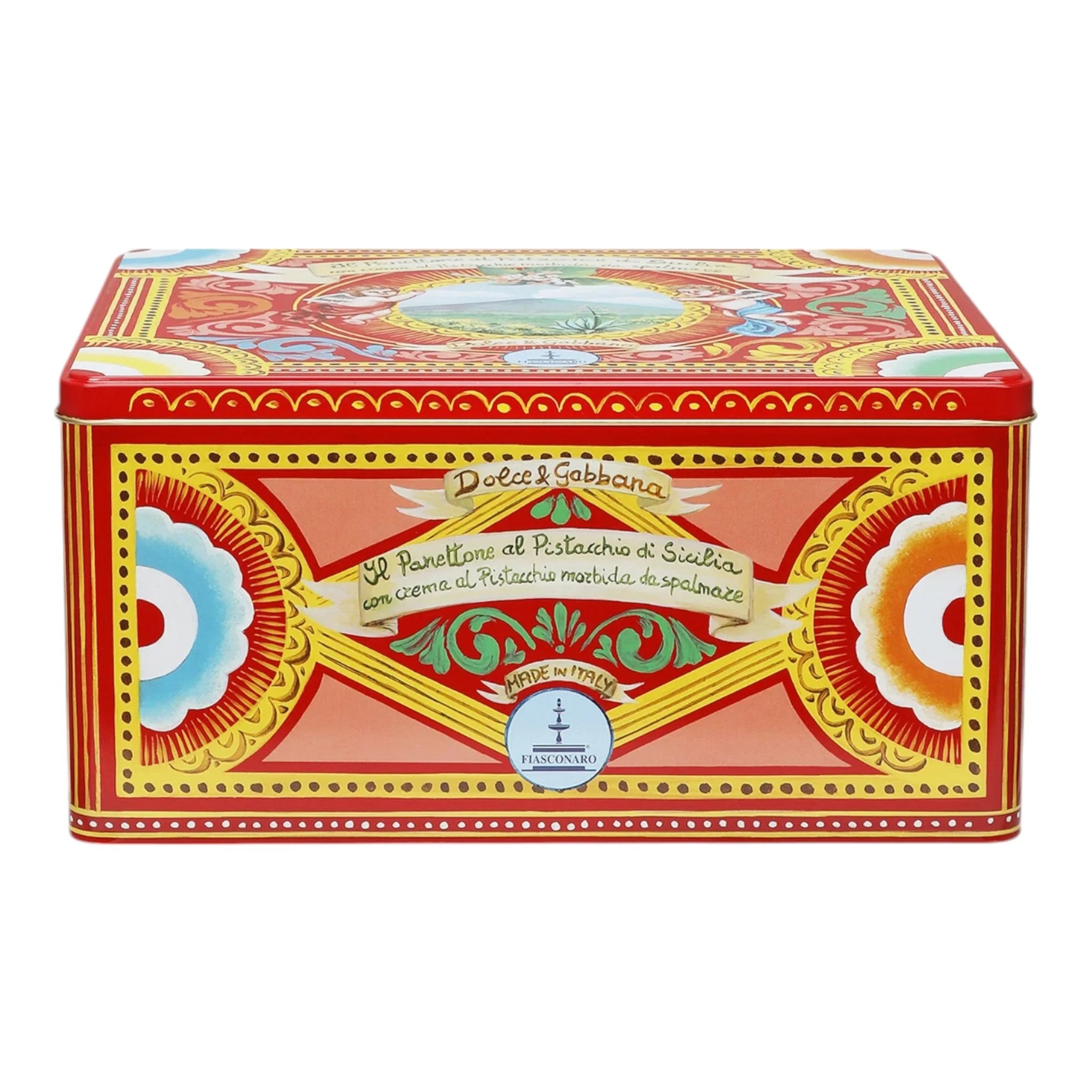 Dolce & Gabbana Tin Panettone 600g, Sicilian Pistachio w Pistachio Spread