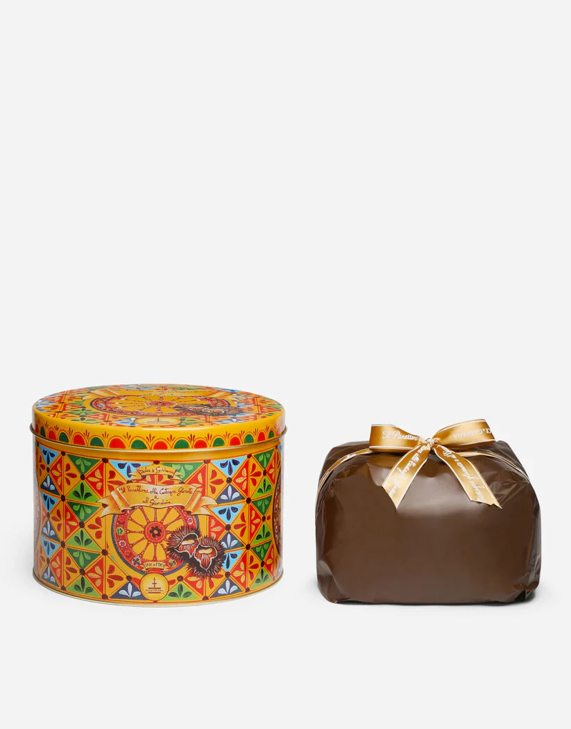 Dolce & Gabbana Tin Panettone 1kg, Chestnuts and Gianduia