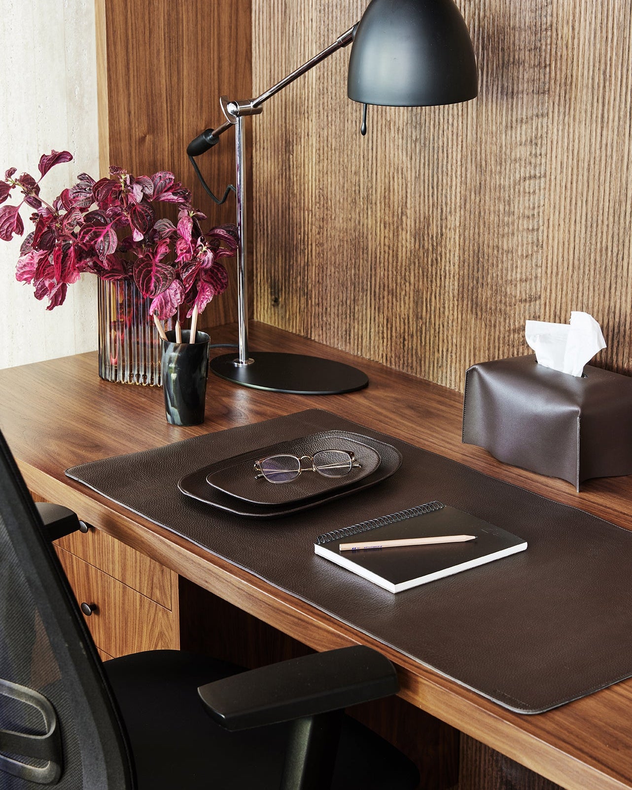 Oxford Leather Tissue Cover, Rectangle