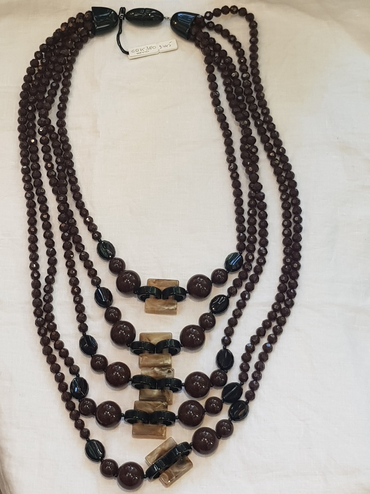Angela Caputi: Necklace. Avana 5 Strand Long Necklace. COK380