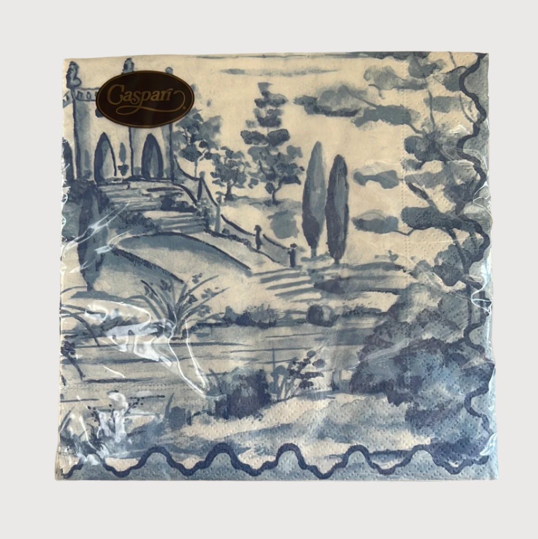 Tuscan Toile Blue Napkins by Katharine Barnwell