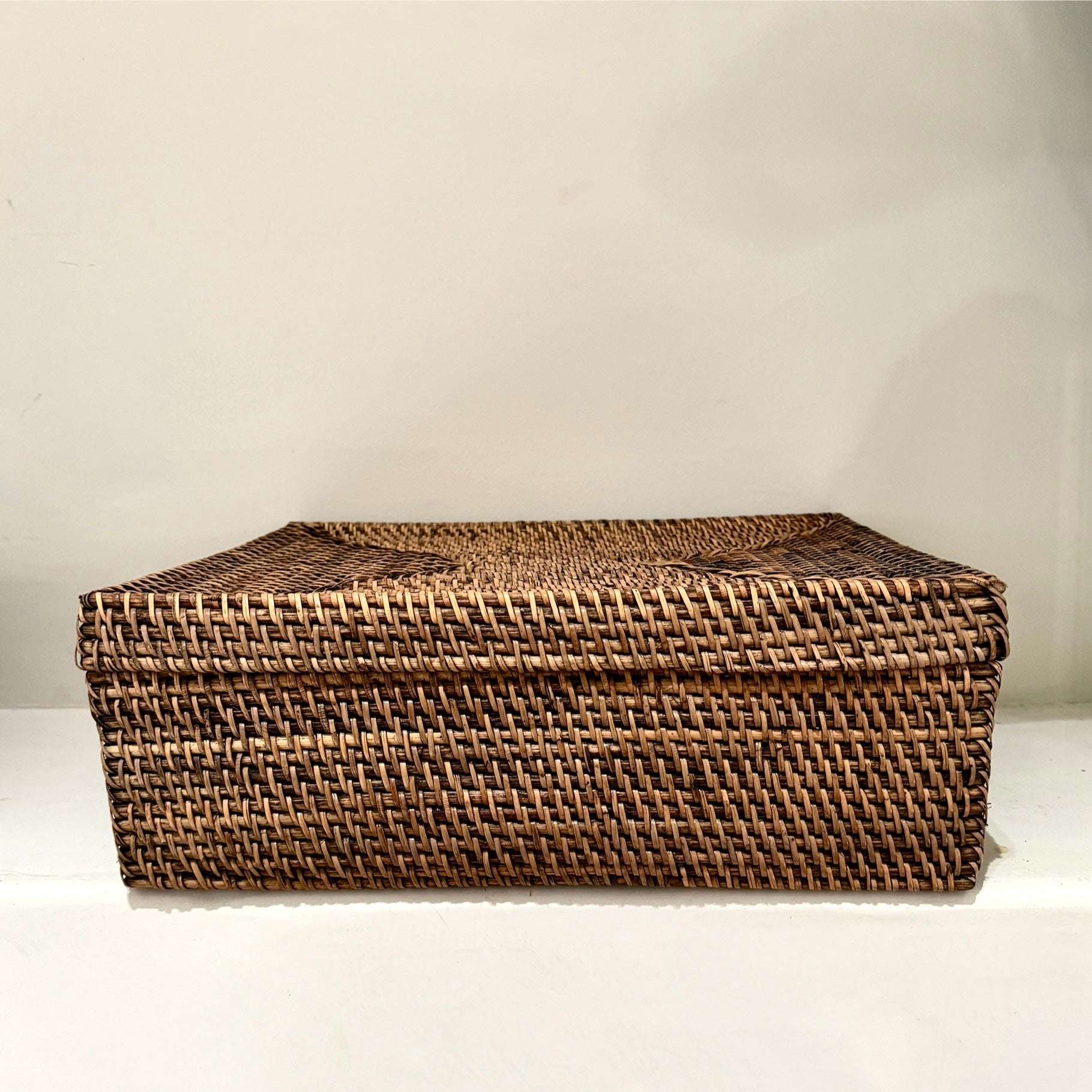 Rattan Rectangular Box, Brown