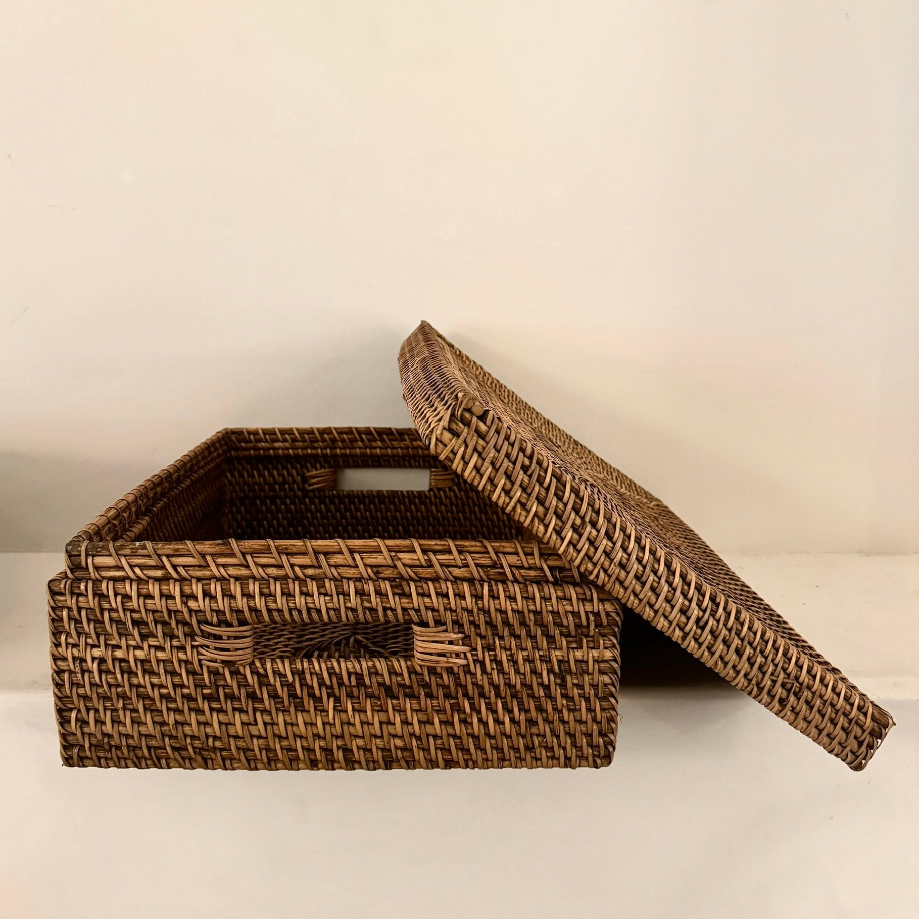 Rattan Rectangular Box, Brown