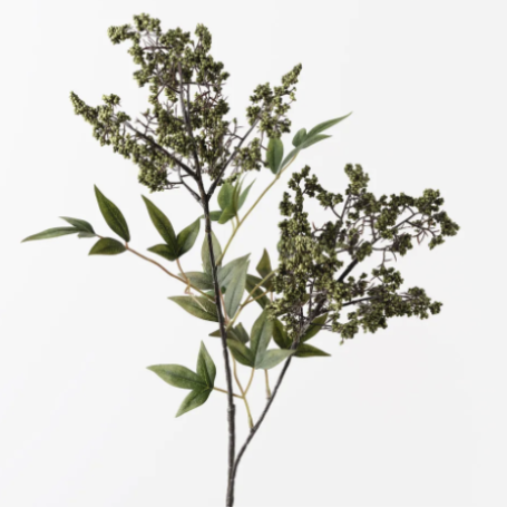 Artificial Berry Pepper Spray flowers in vibrant green, 60cm long, perfect for floral arrangements by Floral Interiors.