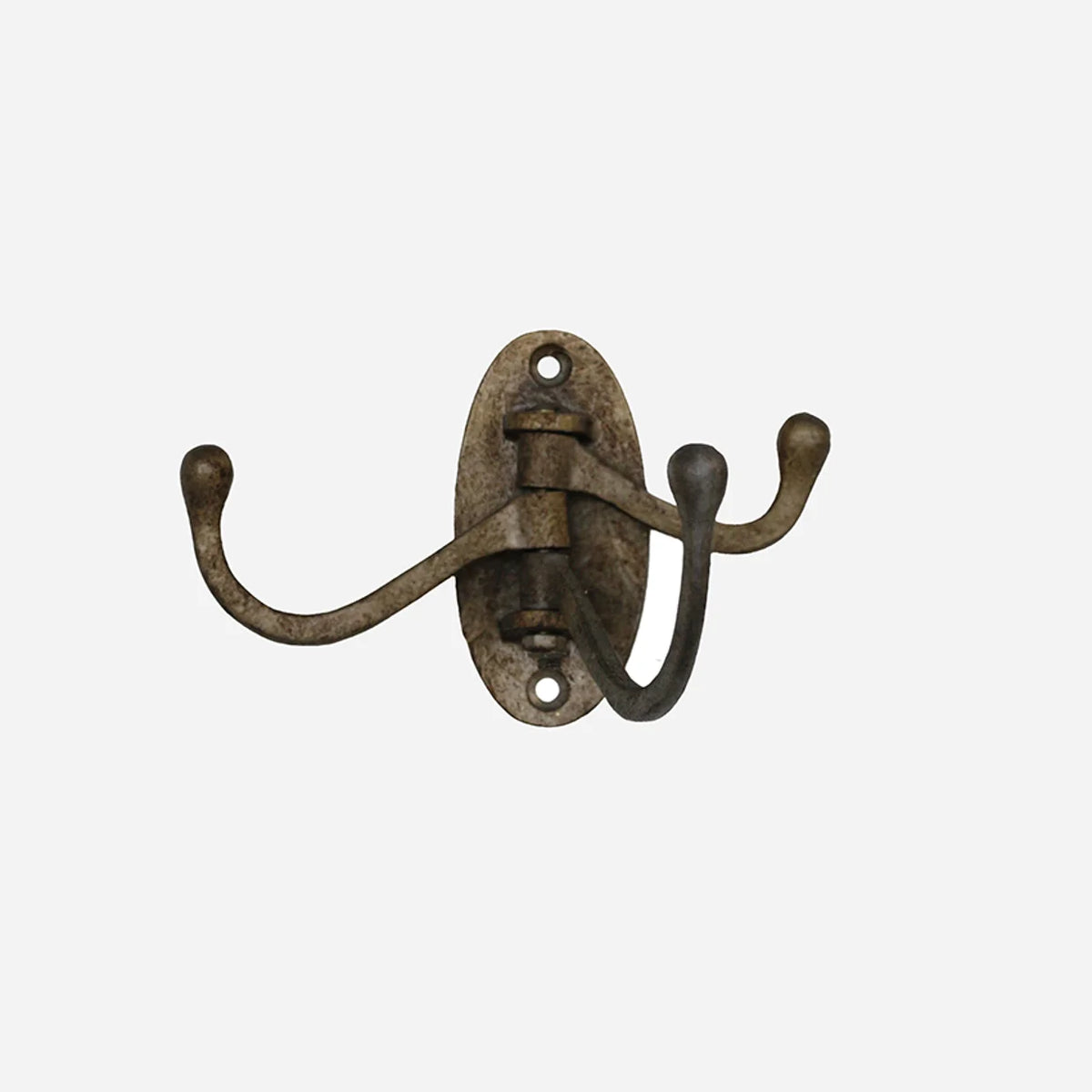 CC Interiors Iron 3 Swing Hook wall hook with three hanging points, sturdy metal design for organizing and hanging items.