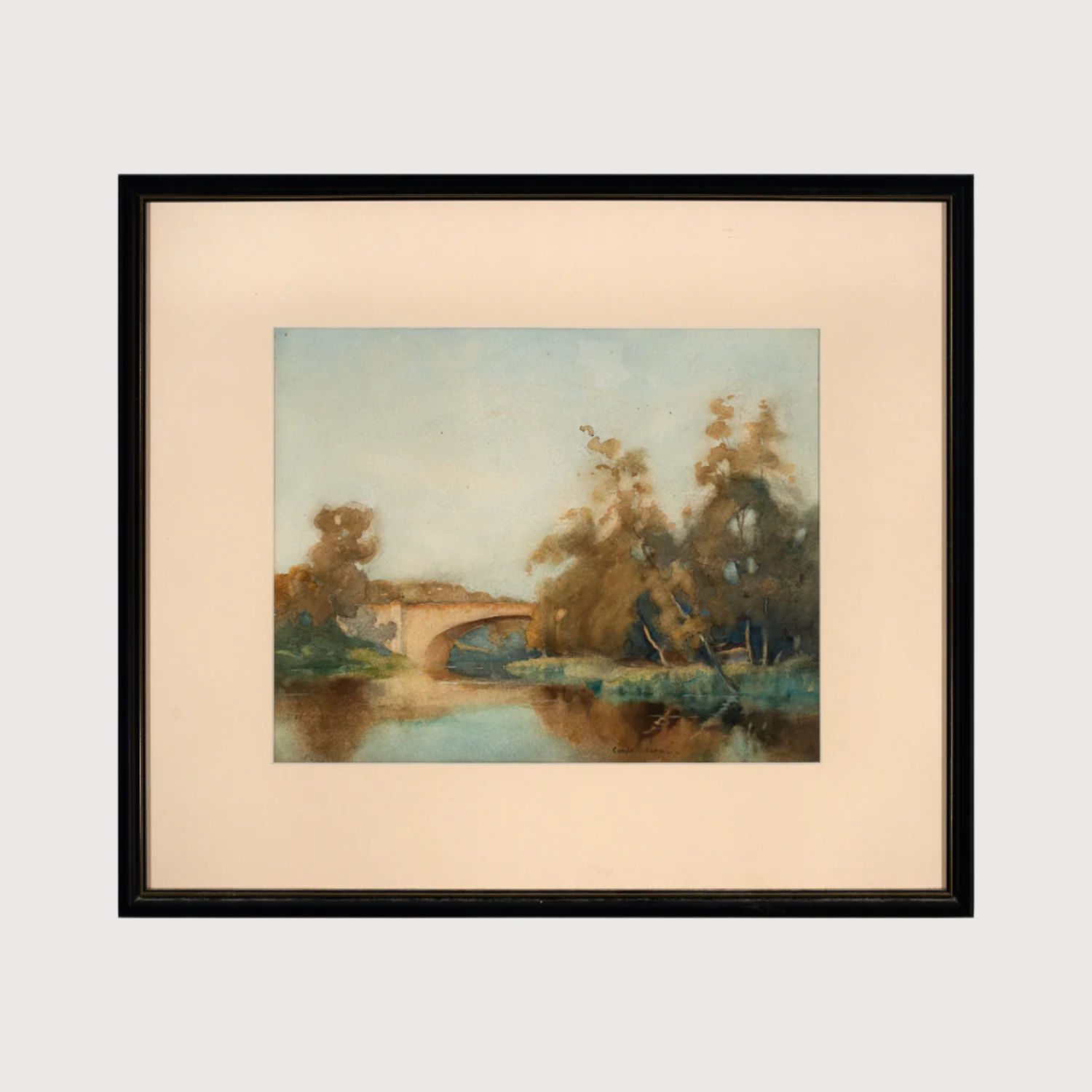 River Scene Watercolour by Carlyle Jackson