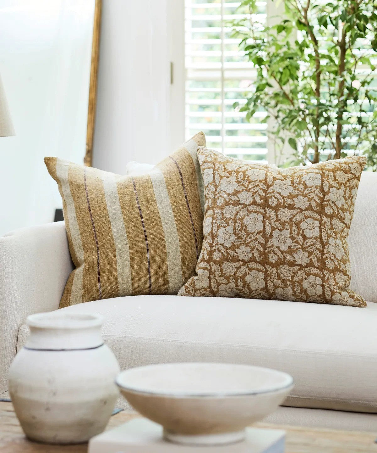 Salta Floral Marigold Cushion 50x50cm