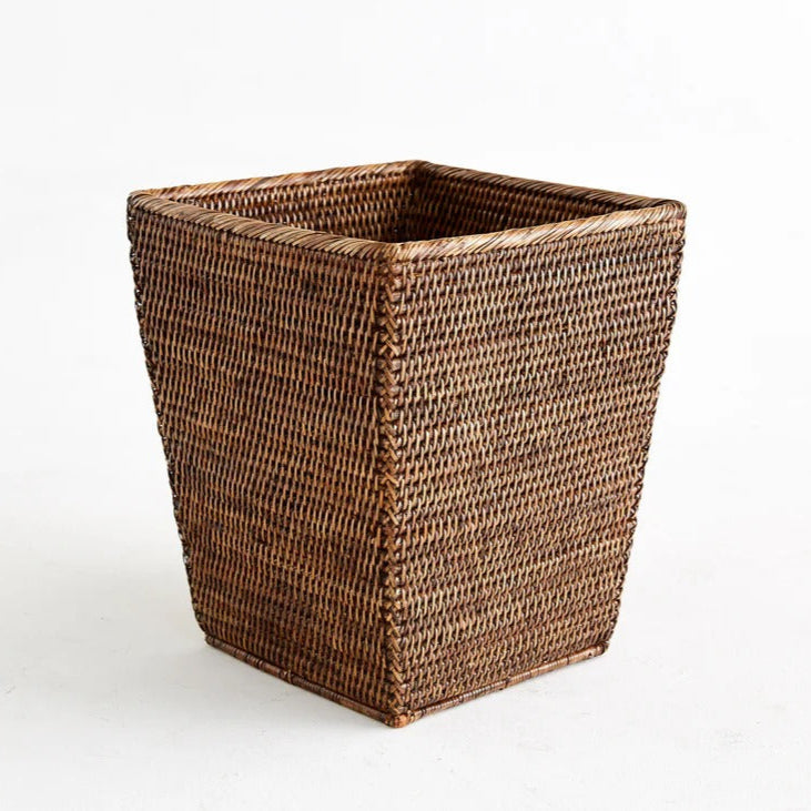 Square Tapered Rattan Bin