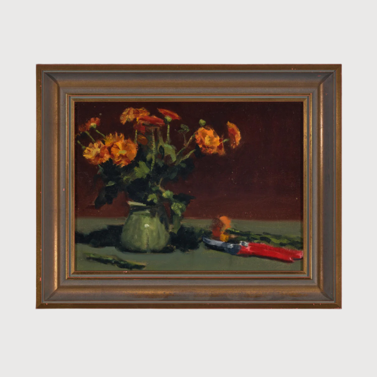 Fresh Cut Flowers, Still Life Oil Painting