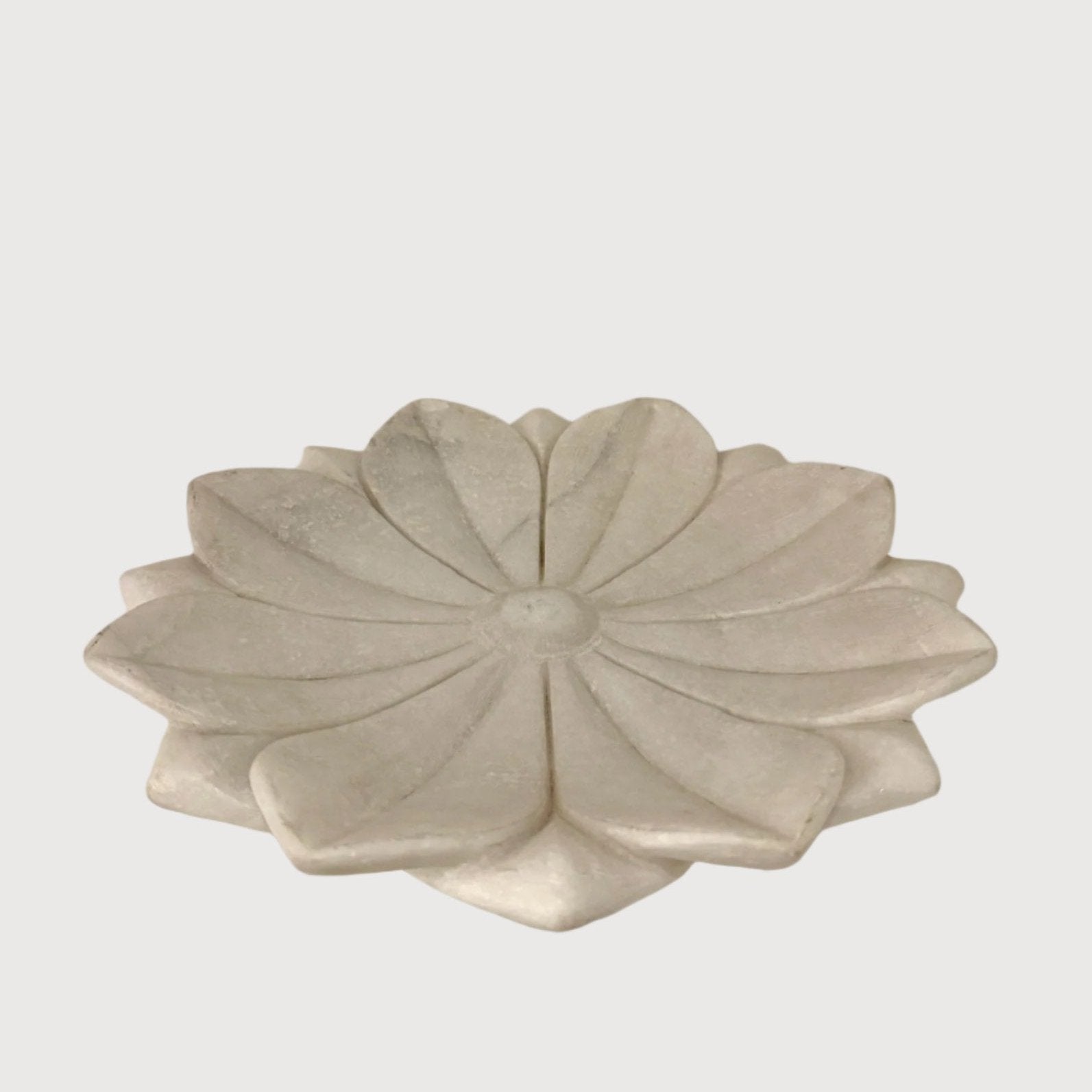 Marble Flower Plate, Round Large