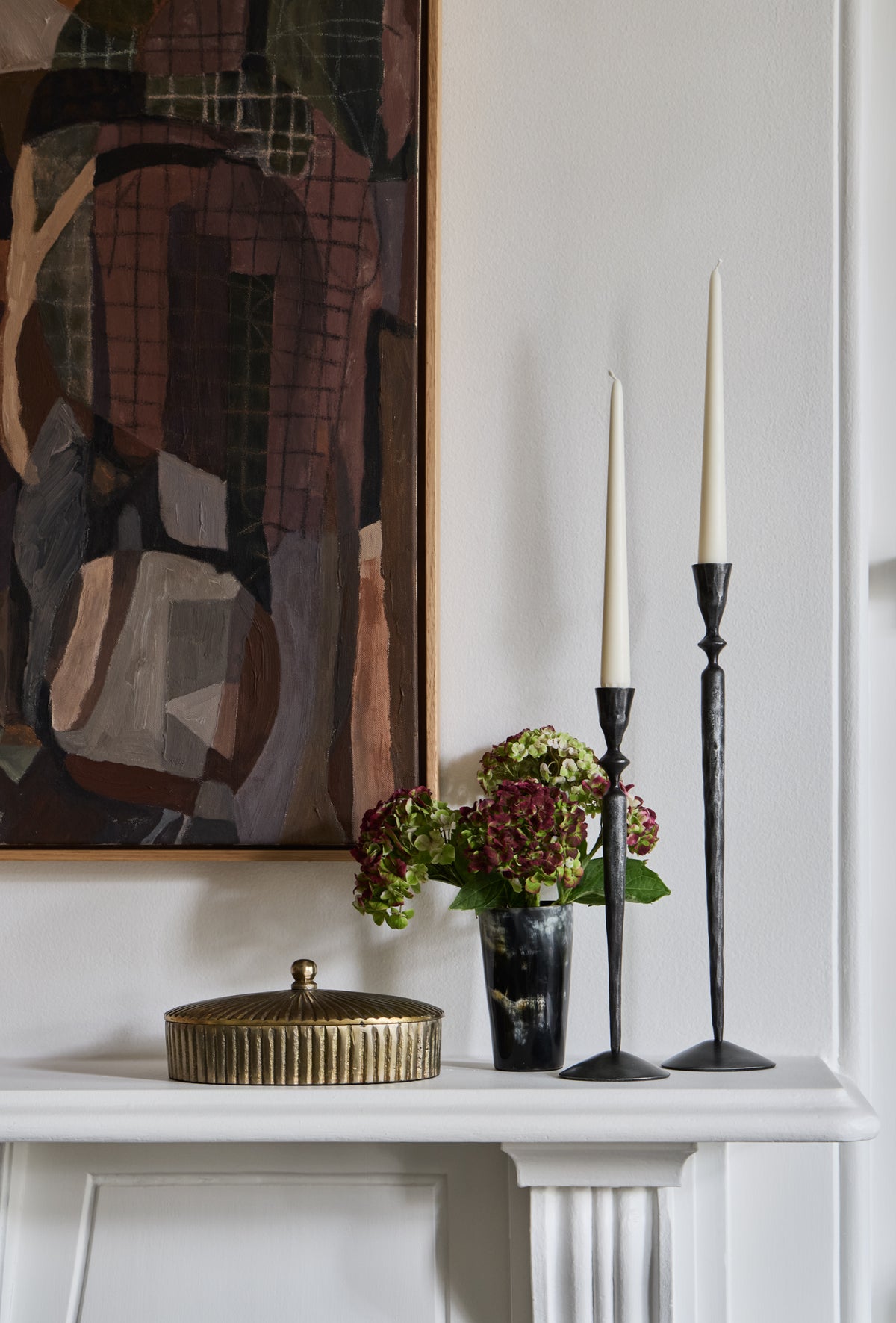 Large KATE NIXON HOME Regent Candleholder candlestick with a classic design and a wide base, suitable for pillar candles.