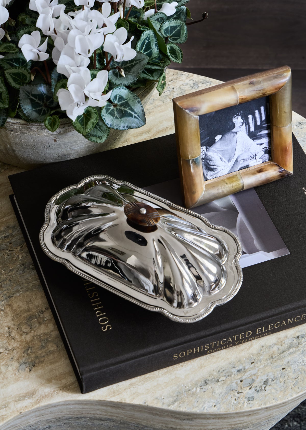 KATE NIXON HOME Sheffield dish bowl in a classic design, shown on a dining table