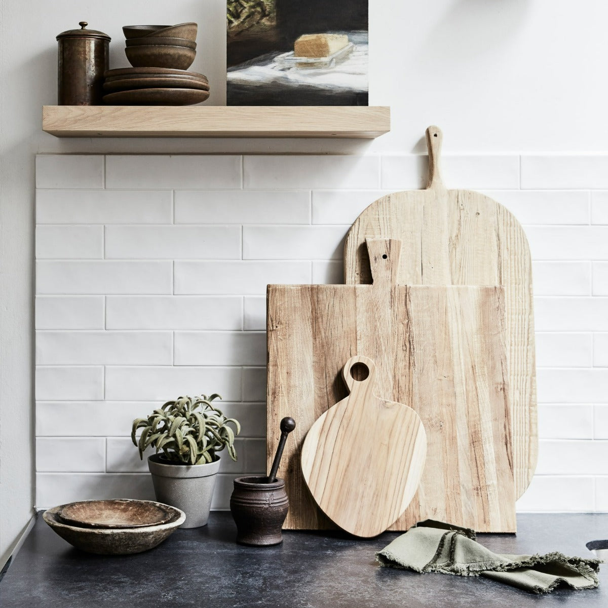 Elm Serving Board Rectangle w/ Handle